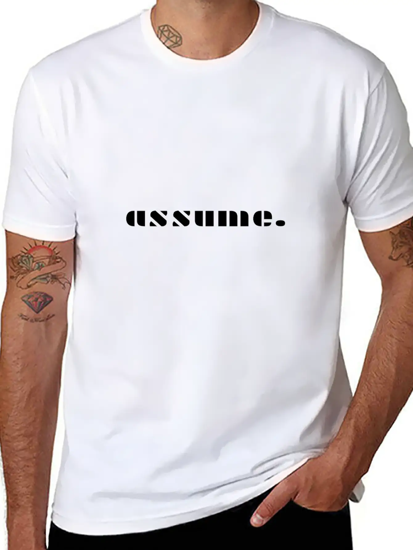 Assume Mood Chic Gift Gift Ideas Stylish Everyday T-Shirt – Unisex Basic Cotton Tee