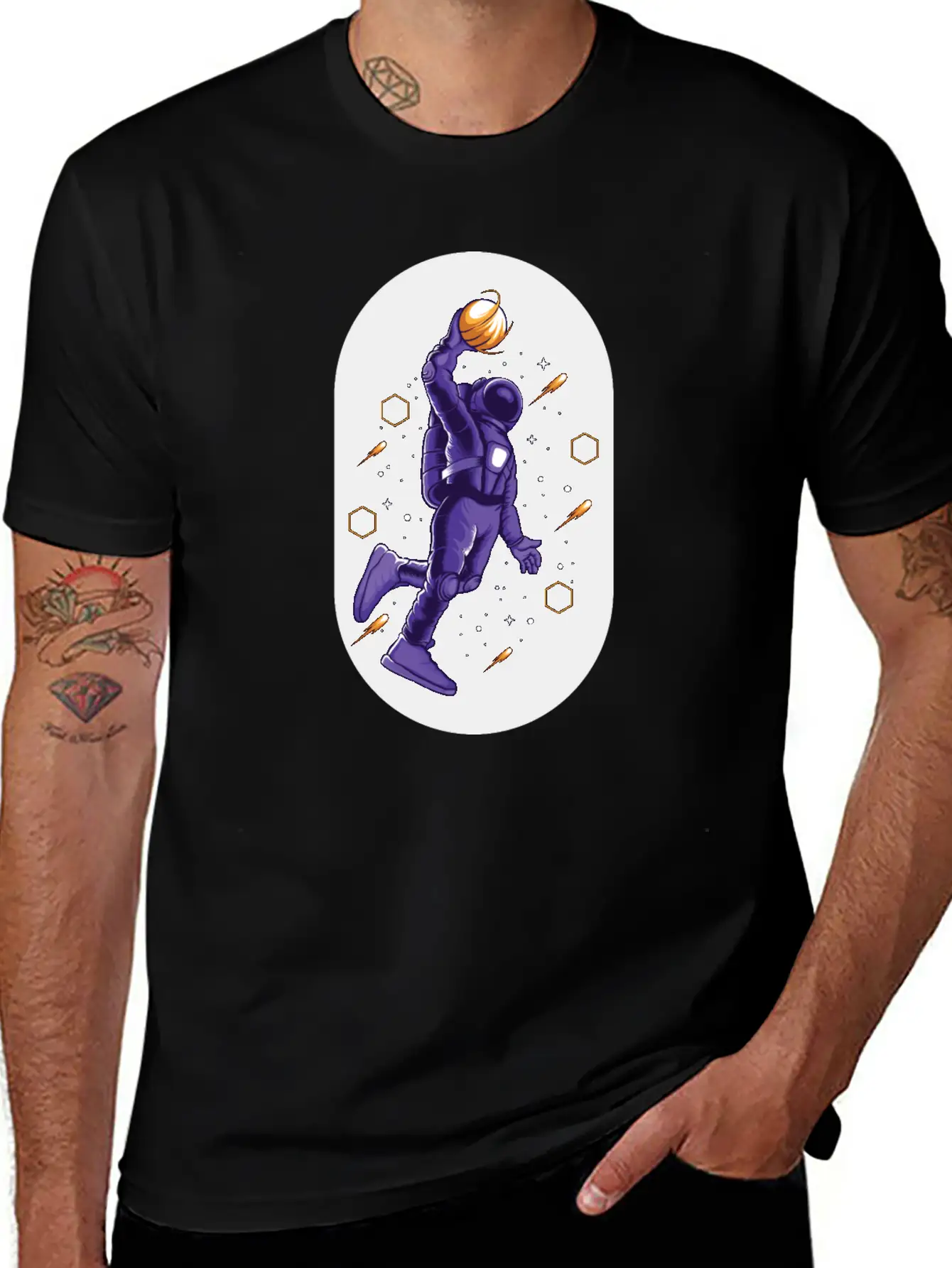 Astro Slamdunk In Space Comfortable Minimalist Graphic Tee – Summer Style Essential
