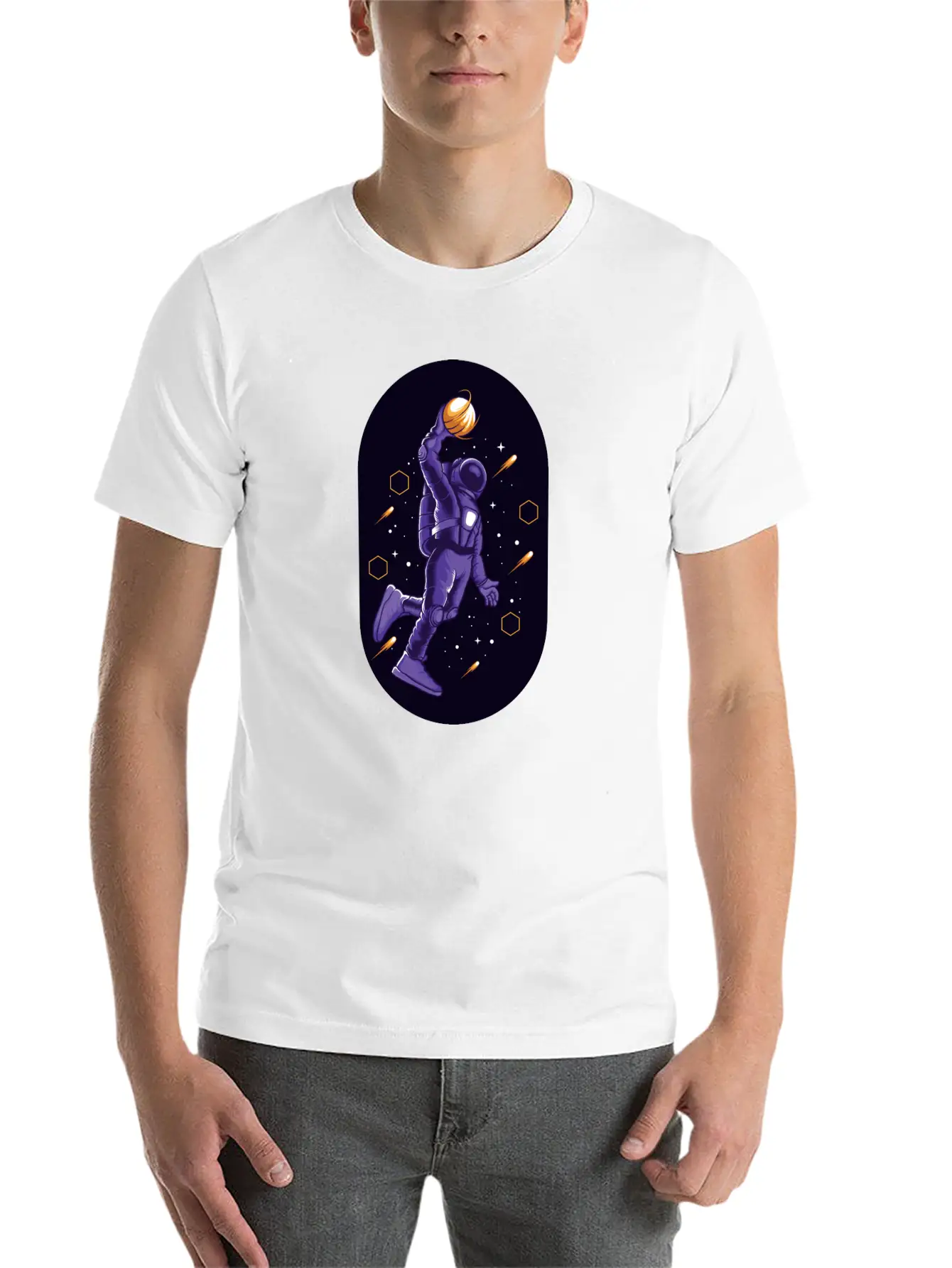 Astro Slamdunk In Space Comfortable Minimalist Graphic Tee – Summer Style Essential