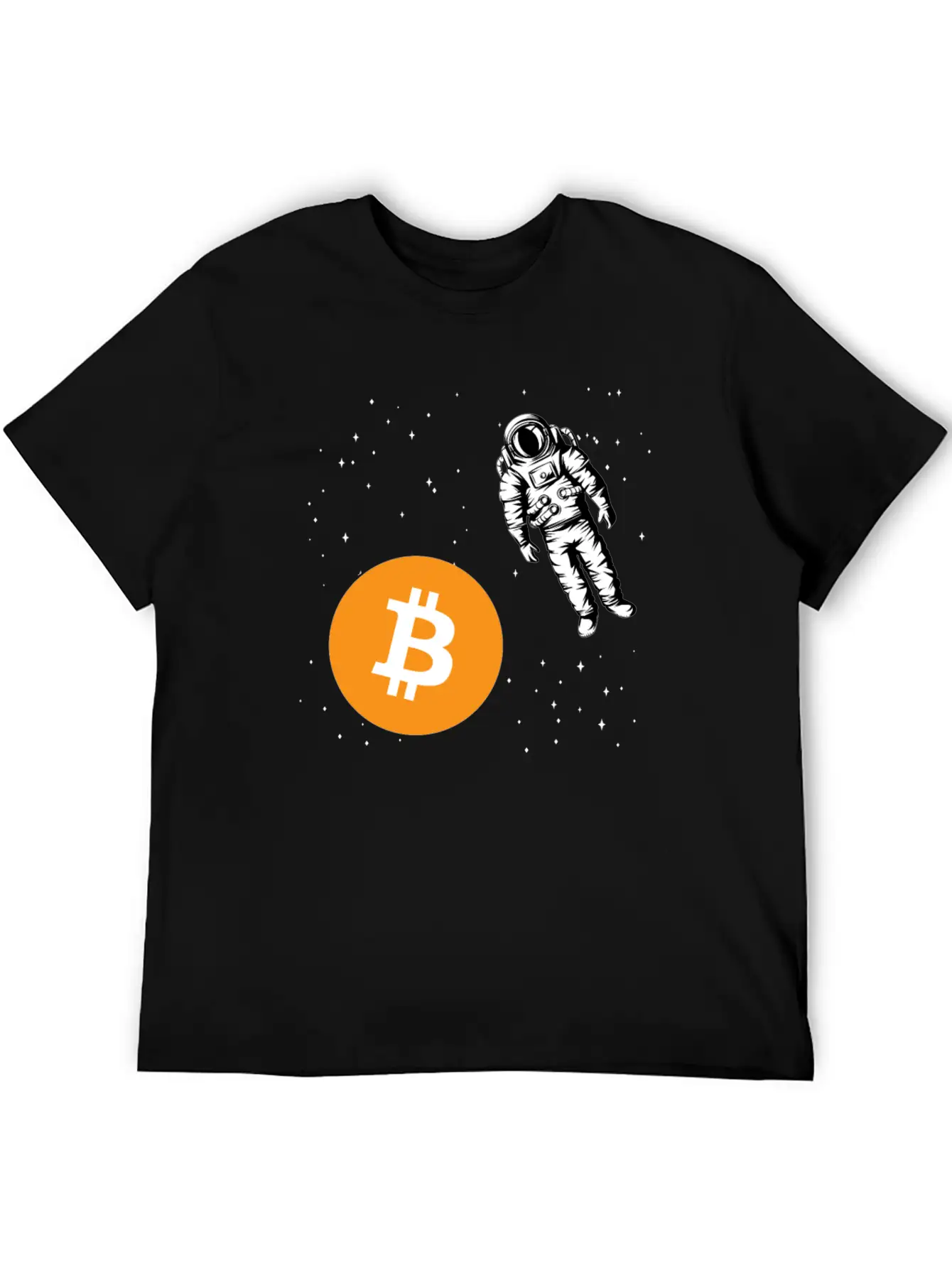 Astronaut BTC To The Moon Crypto Trader Bitcoin Basic Graphic T-Shirt – Daily Comfort In Soft Cotton