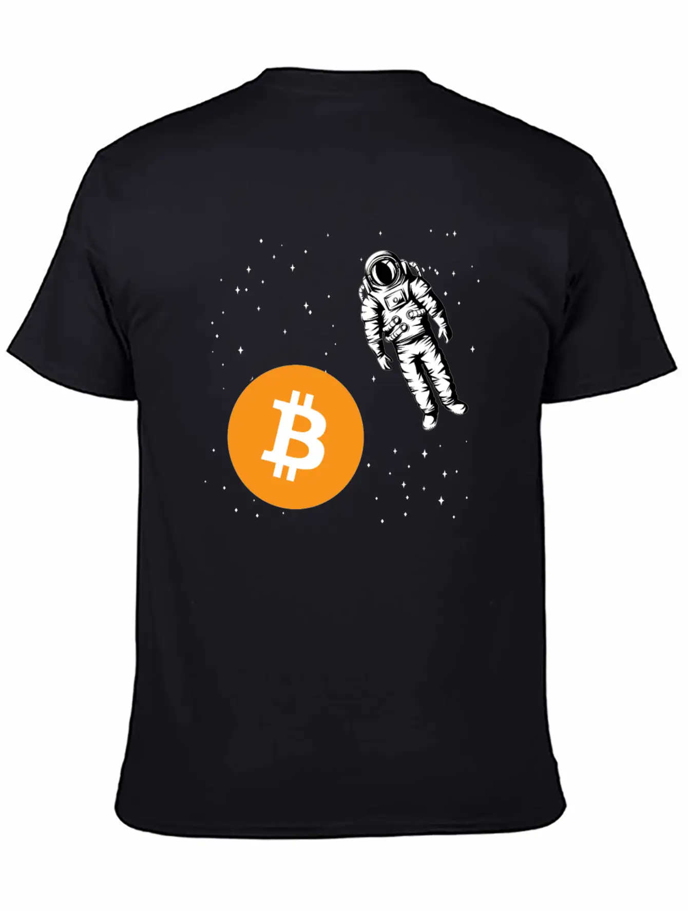 Astronaut BTC To The Moon Crypto Trader Bitcoin Basic Graphic T-Shirt – Daily Comfort In Soft Cotton