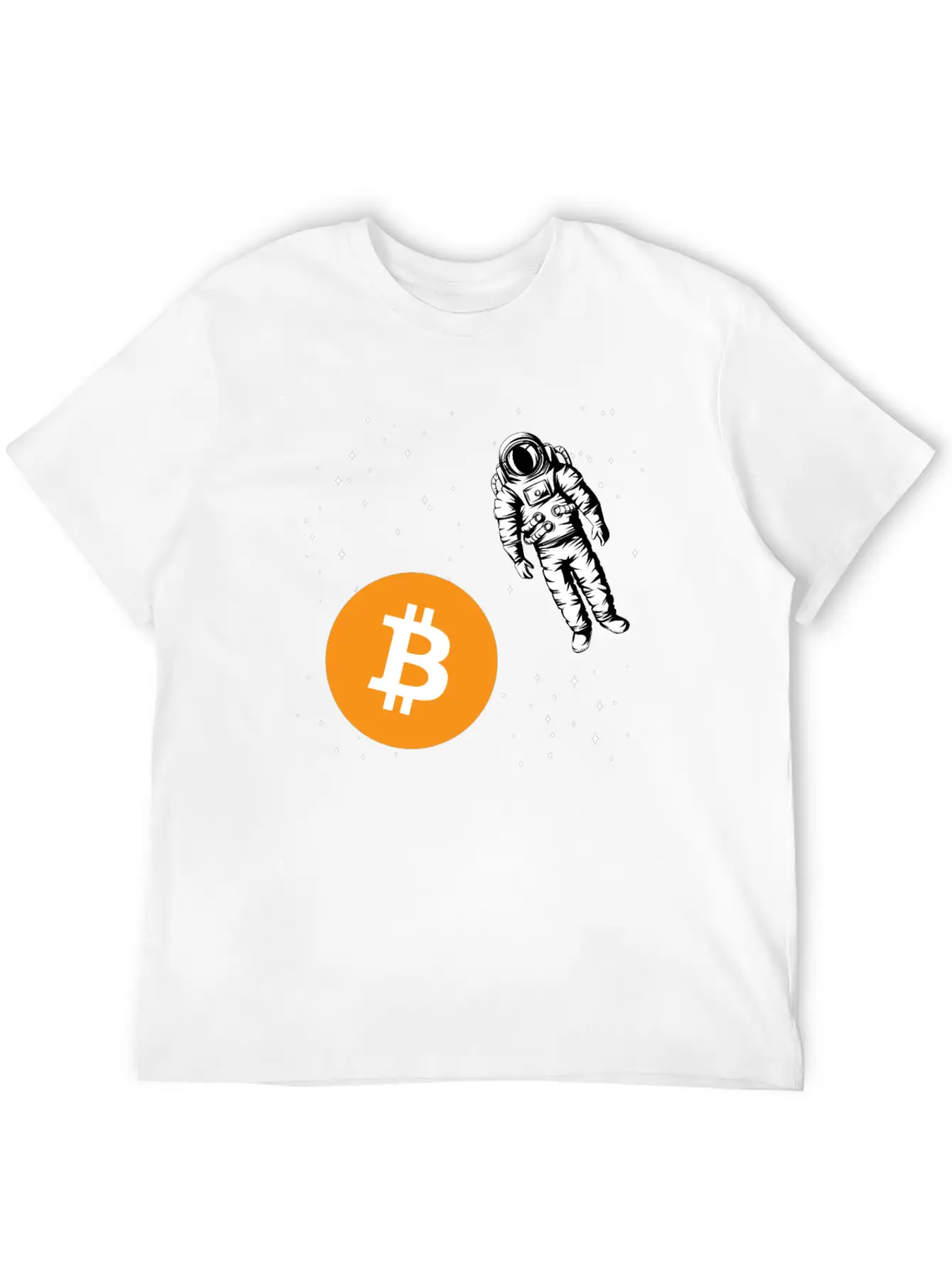Astronaut BTC To The Moon Crypto Trader Bitcoin Basic Graphic T-Shirt – Daily Comfort In Soft Cotton