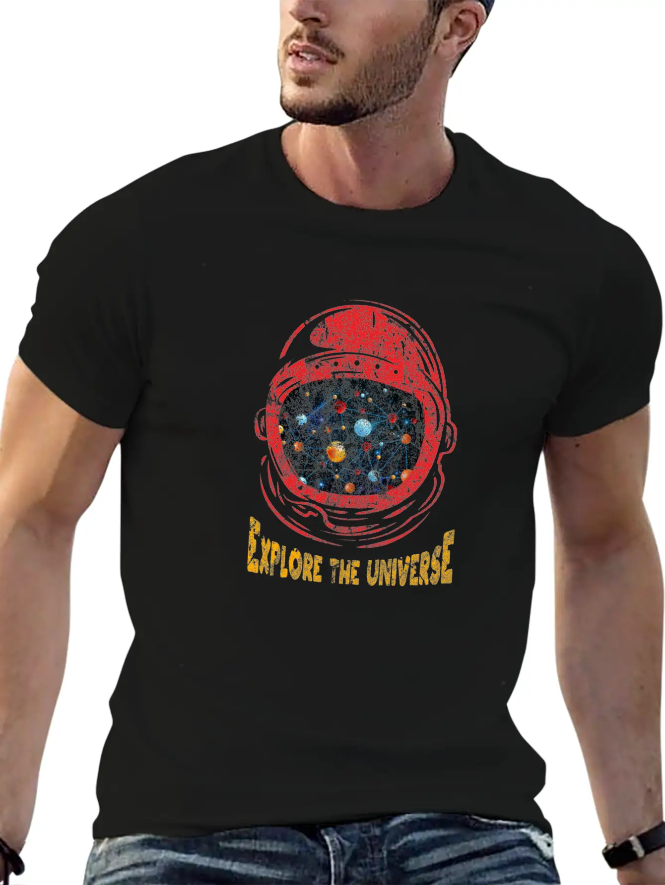Astronaut Unisex Short Sleeve Soft Cotton T-Shirt – Casual Everyday Wear