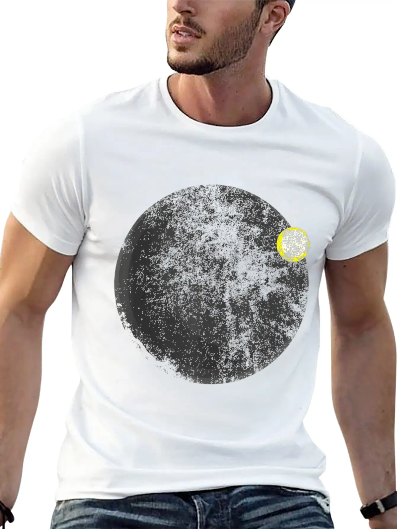 Astronomy Eclipse Astronomer Stars Galaxy Stylish Everyday T-Shirt – Unisex Basic Cotton Tee