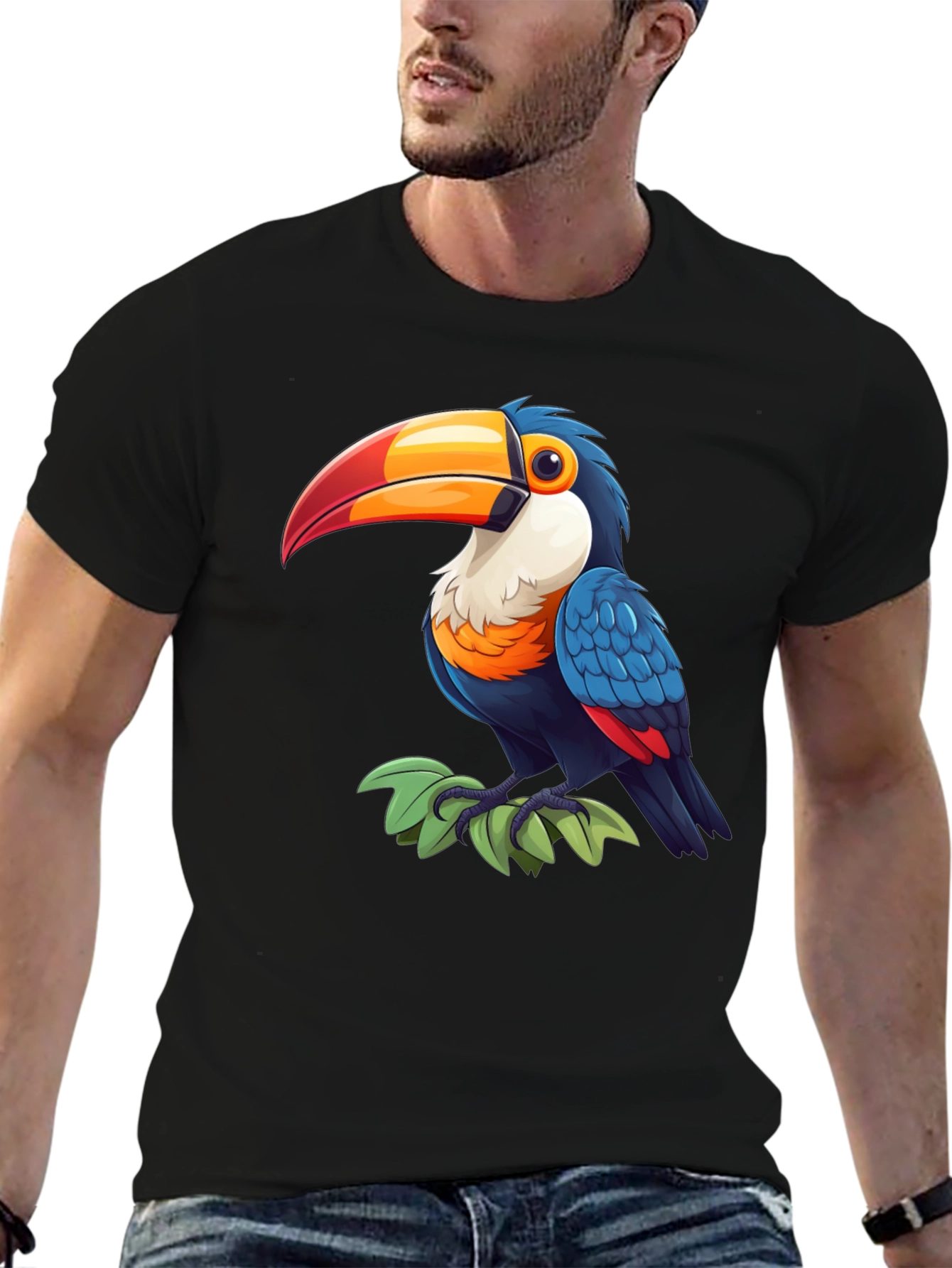 Toucan Graphic Tee - Tropical Bird Shirt