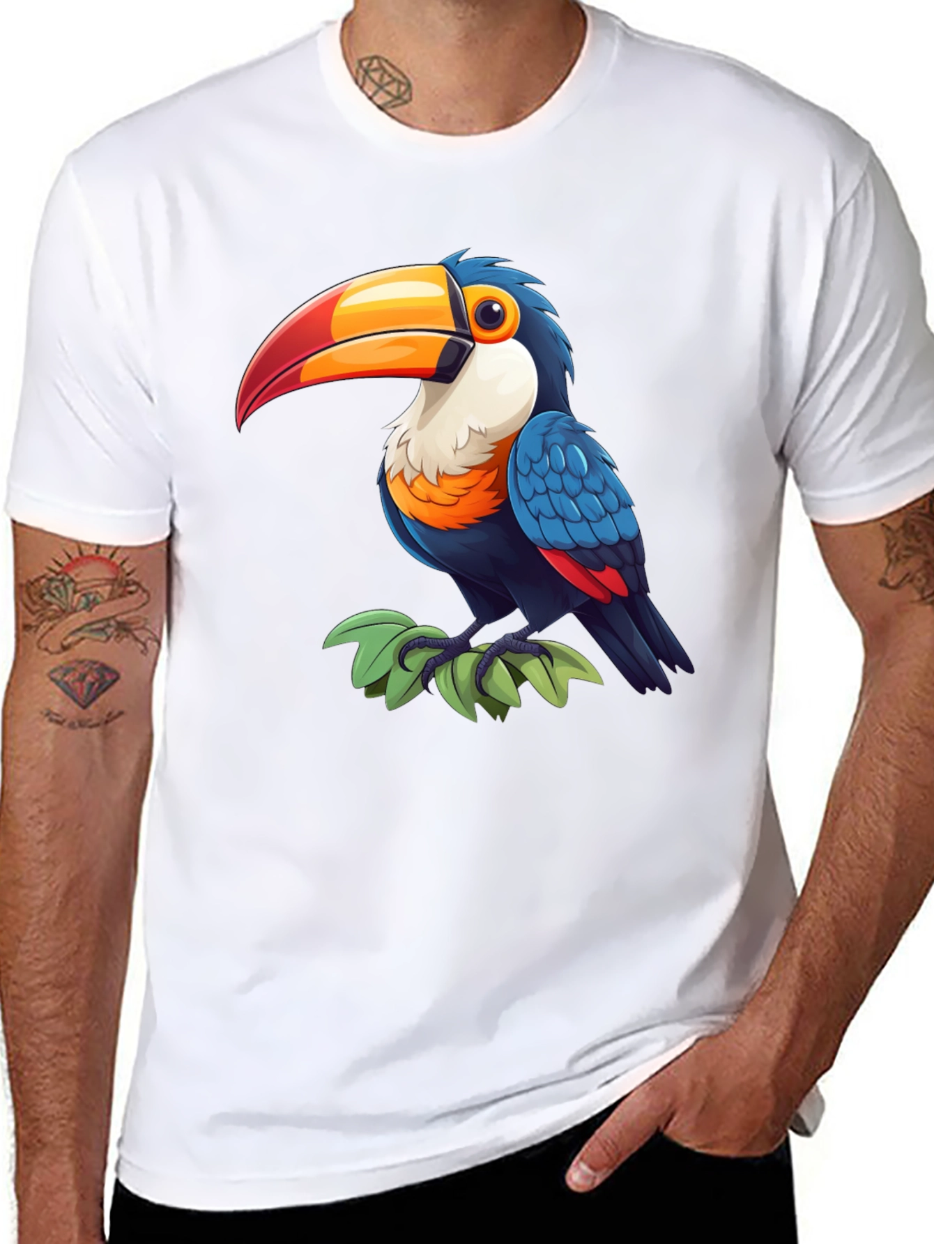 Toucan Graphic Tee - Tropical Bird Shirt