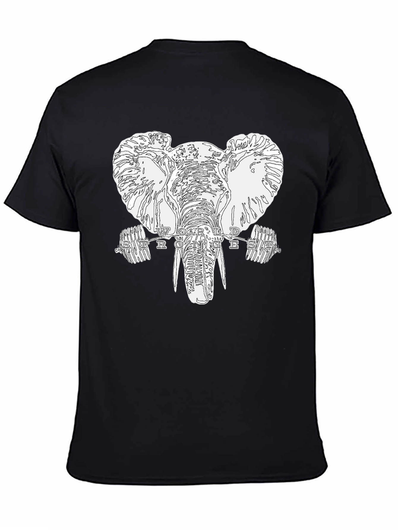 Elephant Strongest T-Shirt - Black Graphic Tee