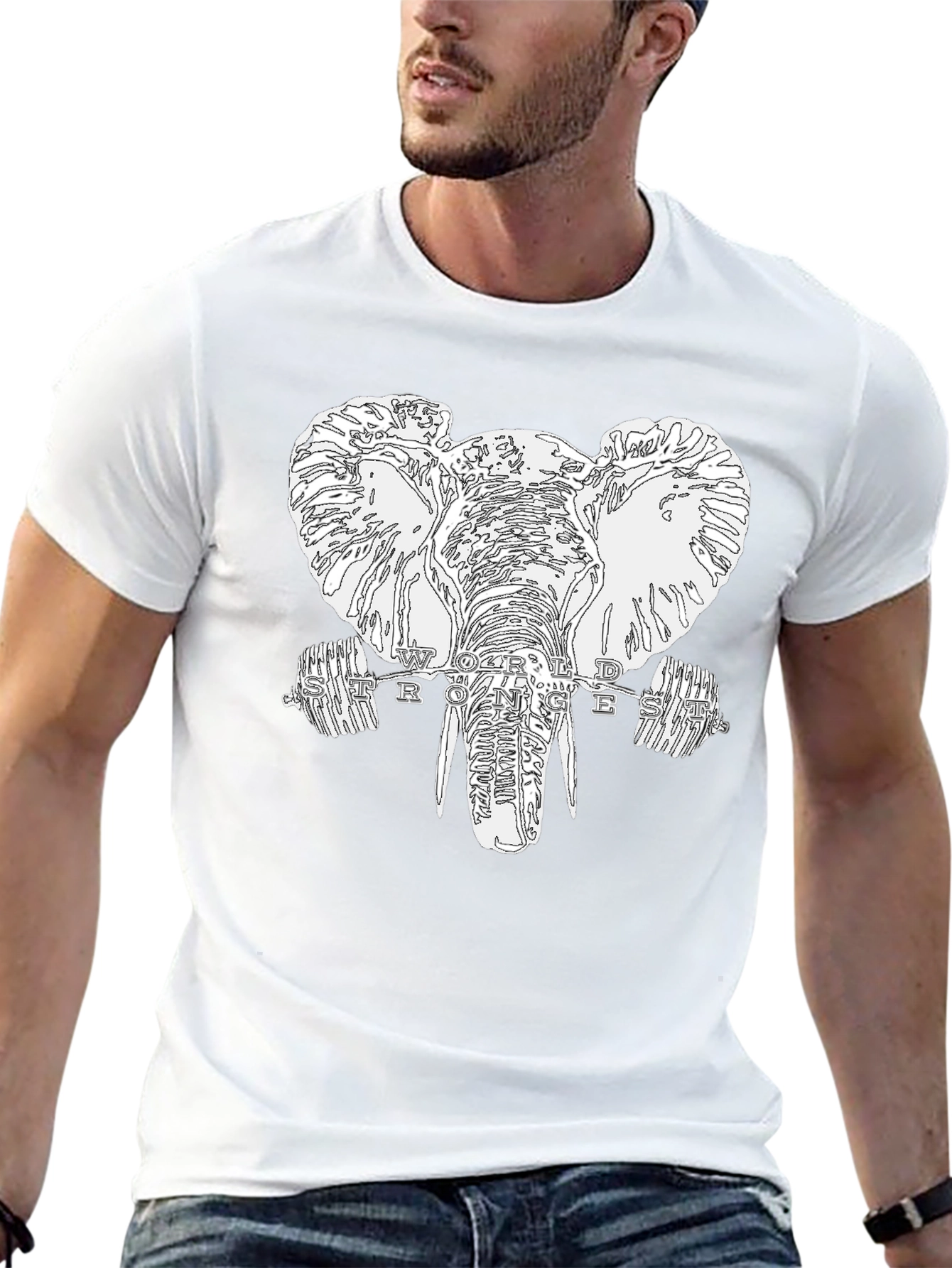 Elephant Strongest T-Shirt - Black Graphic Tee