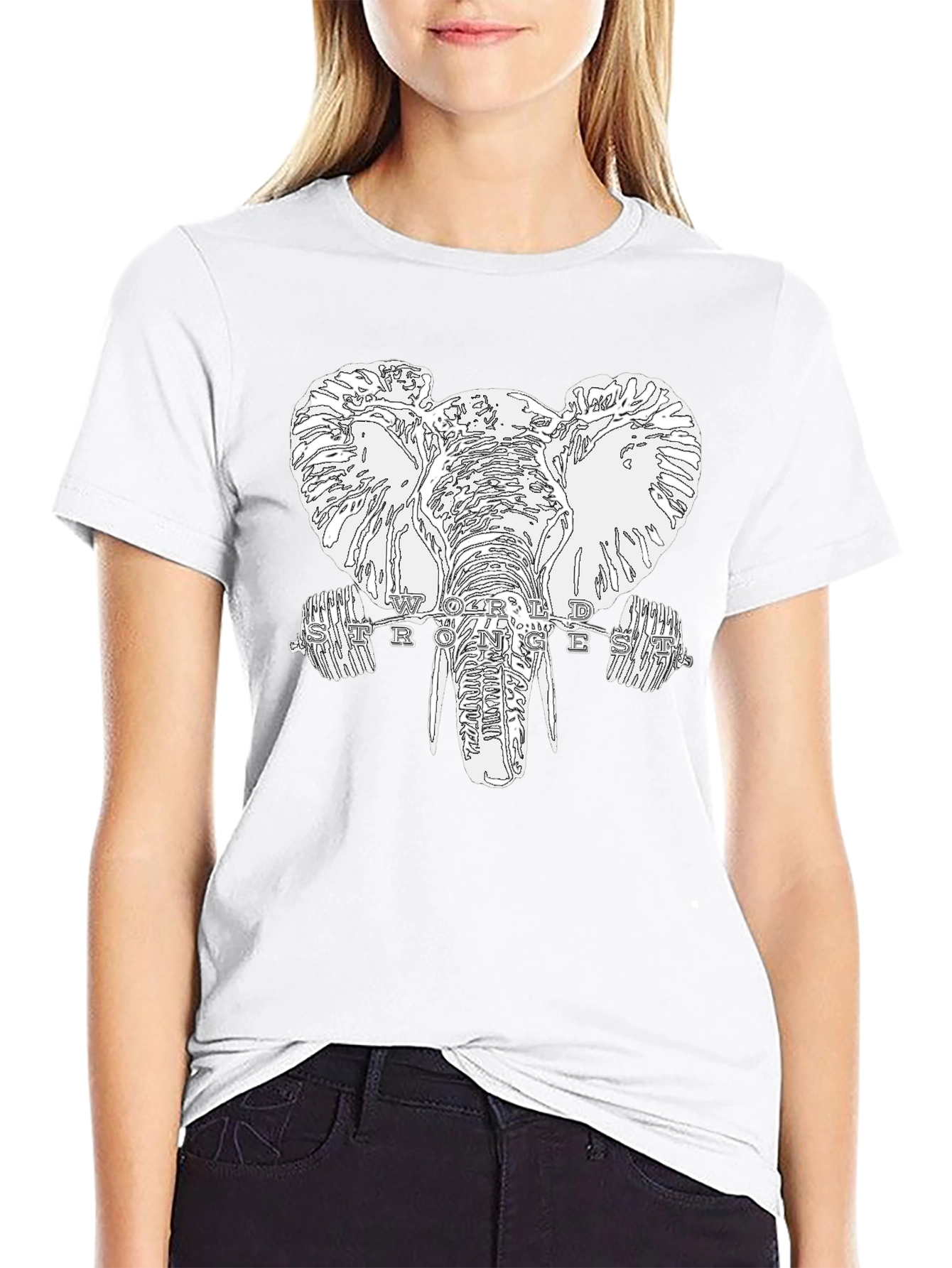 Elephant Strongest T-Shirt - Black Graphic Tee