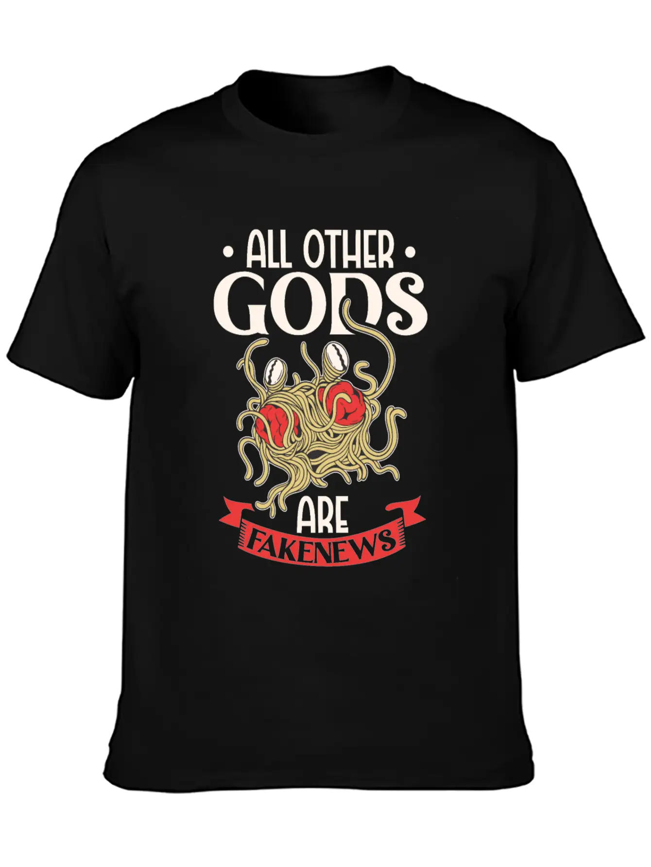 Atheist Atheism Flying Spaghetti Pastafarianism Timeless Short Sleeve Tee – Comfy And Minimalist Design