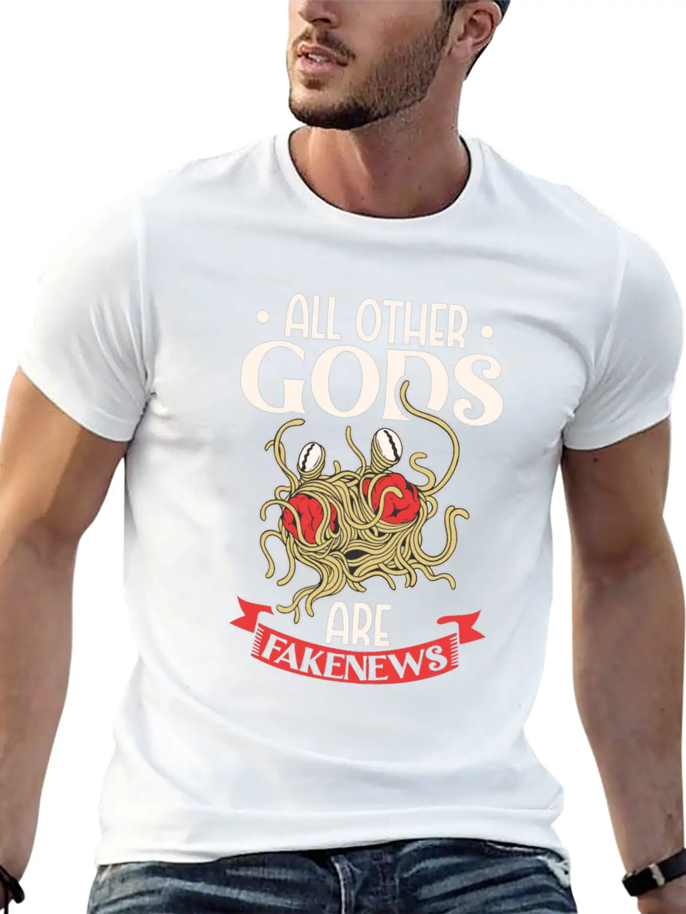 Atheist Atheism Flying Spaghetti Pastafarianism Timeless Short Sleeve Tee – Comfy And Minimalist Design