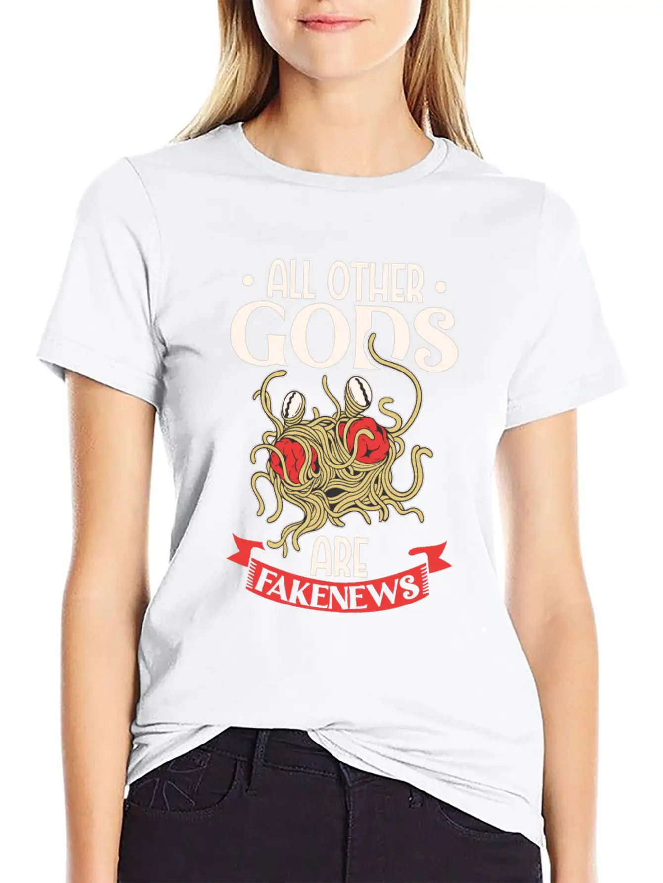 Atheist Atheism Flying Spaghetti Pastafarianism Timeless Short Sleeve Tee – Comfy And Minimalist Design