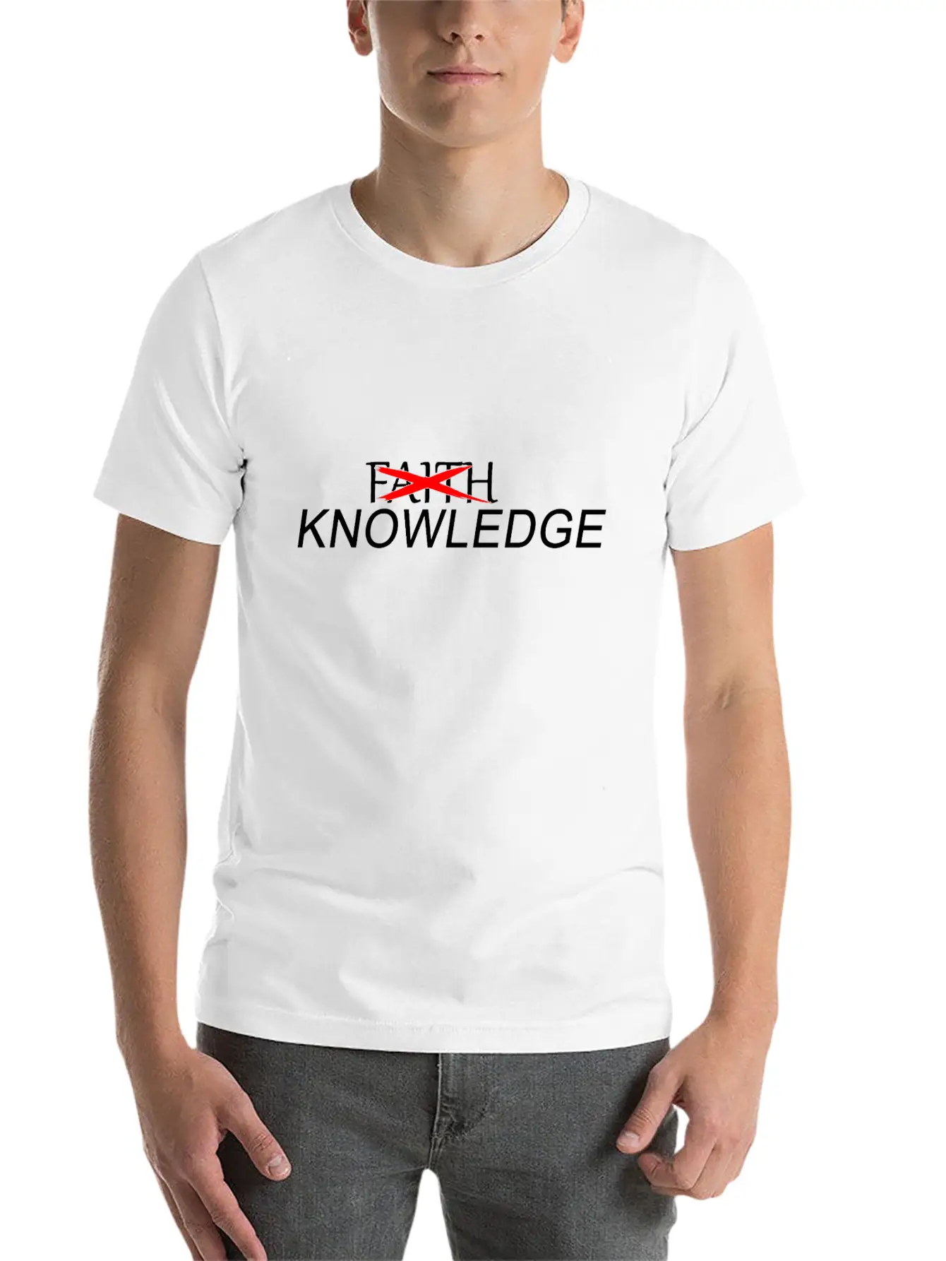 Atheist Faith Knowledge Basic Graphic T-Shirt – Daily Comfort In Soft Cotton
