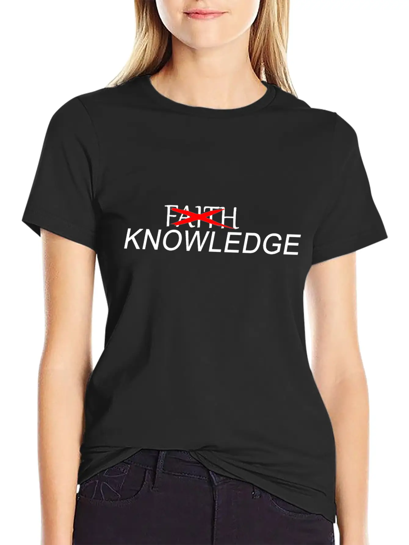 Atheist Faith Knowledge Basic Graphic T-Shirt – Daily Comfort In Soft Cotton