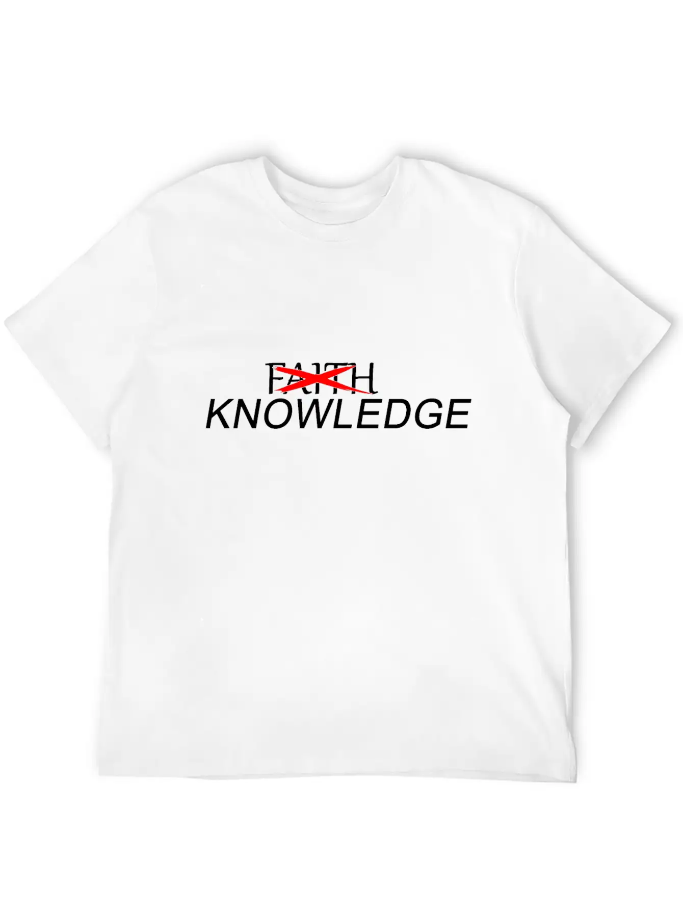 Atheist Faith Knowledge Basic Graphic T-Shirt – Daily Comfort In Soft Cotton