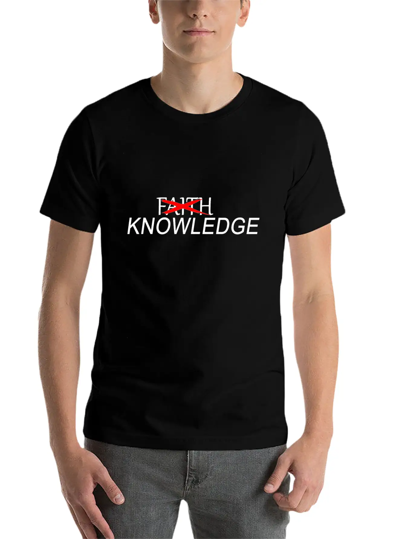 Atheist Faith Knowledge Basic Graphic T-Shirt – Daily Comfort In Soft Cotton