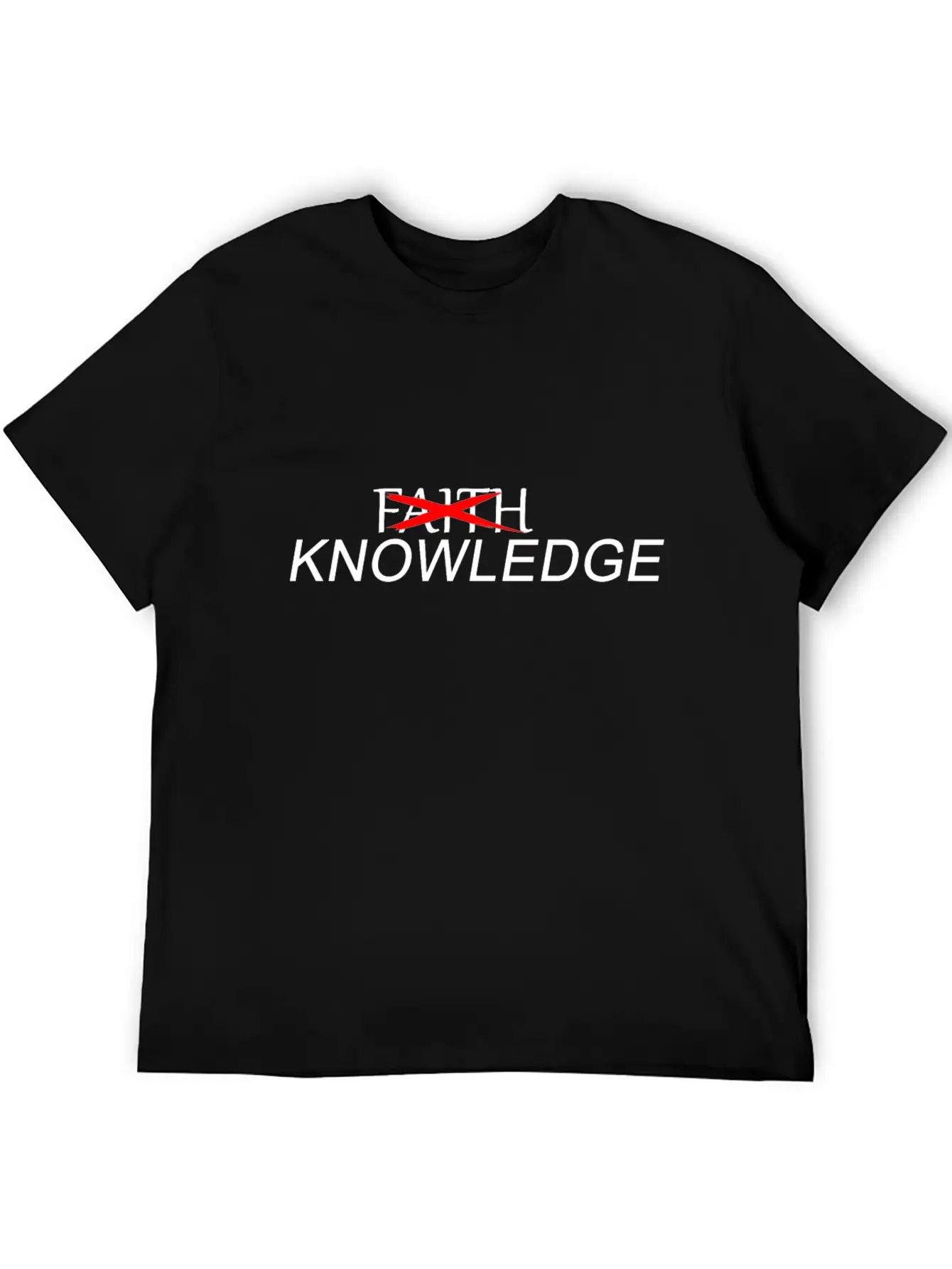 Atheist Faith Knowledge Basic Graphic T-Shirt – Daily Comfort In Soft Cotton