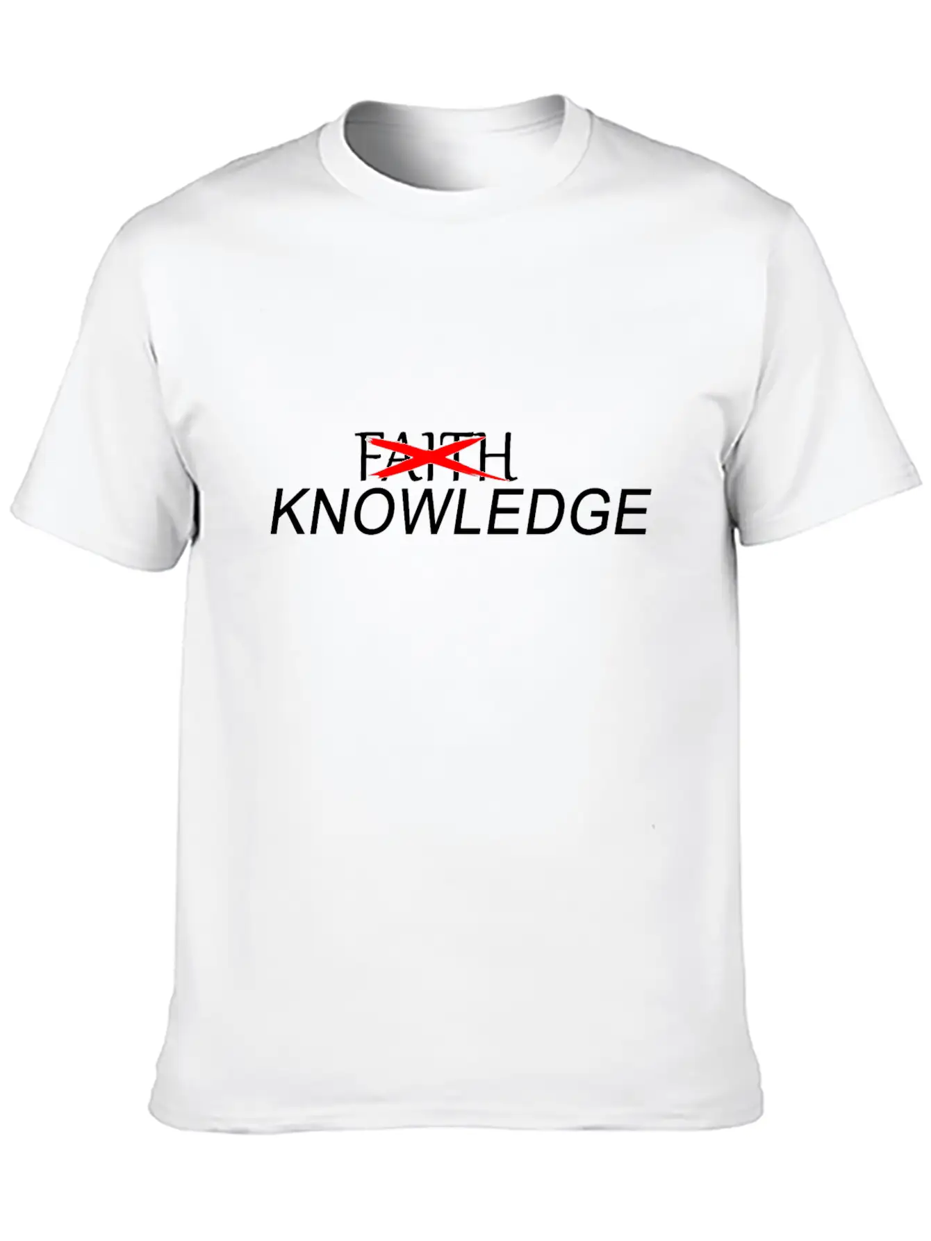 Atheist Faith Knowledge Basic Graphic T-Shirt – Daily Comfort In Soft Cotton