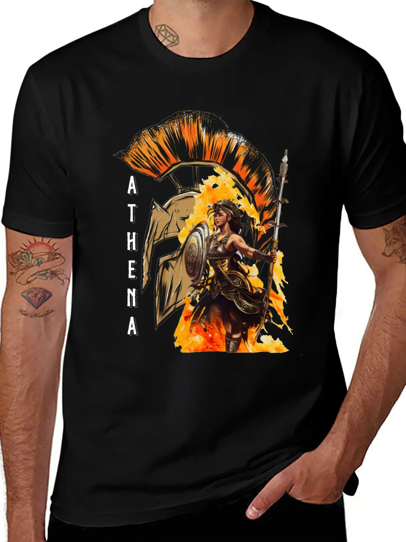 Athena Goddess Of Wisdom Greek Mythology Timeless Short Sleeve Tee – Comfy And Minimalist Design