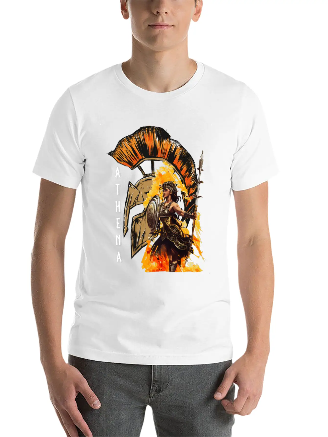 Athena Goddess Of Wisdom Greek Mythology Timeless Short Sleeve Tee – Comfy And Minimalist Design