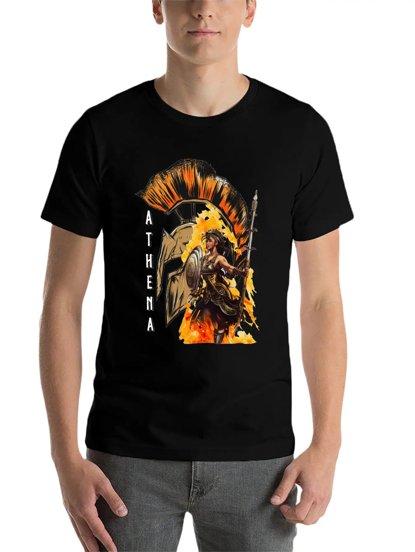 Athena Goddess Of Wisdom Greek Mythology Timeless Short Sleeve Tee – Comfy And Minimalist Design