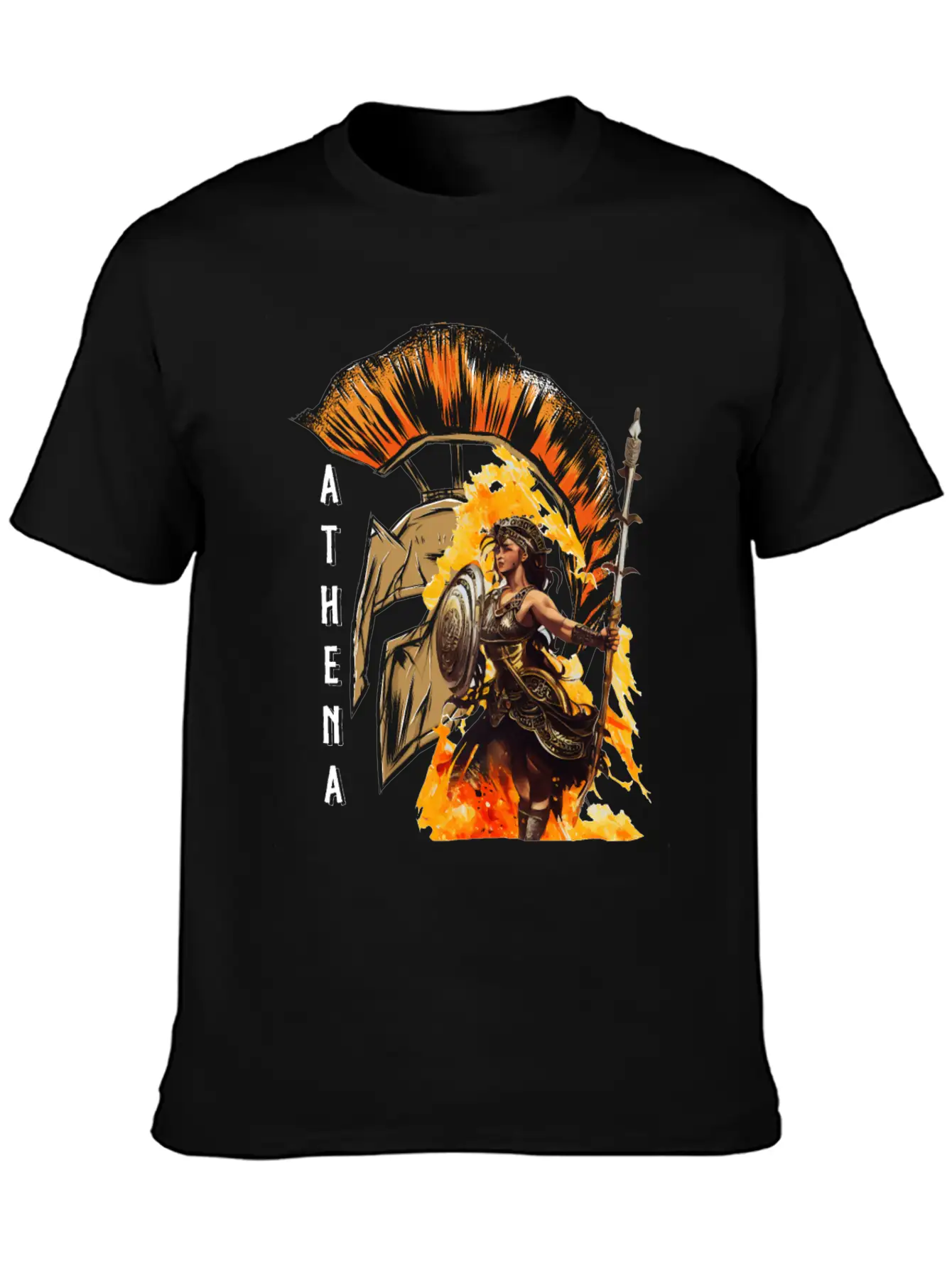 Athena Goddess Of Wisdom Greek Mythology Timeless Short Sleeve Tee – Comfy And Minimalist Design