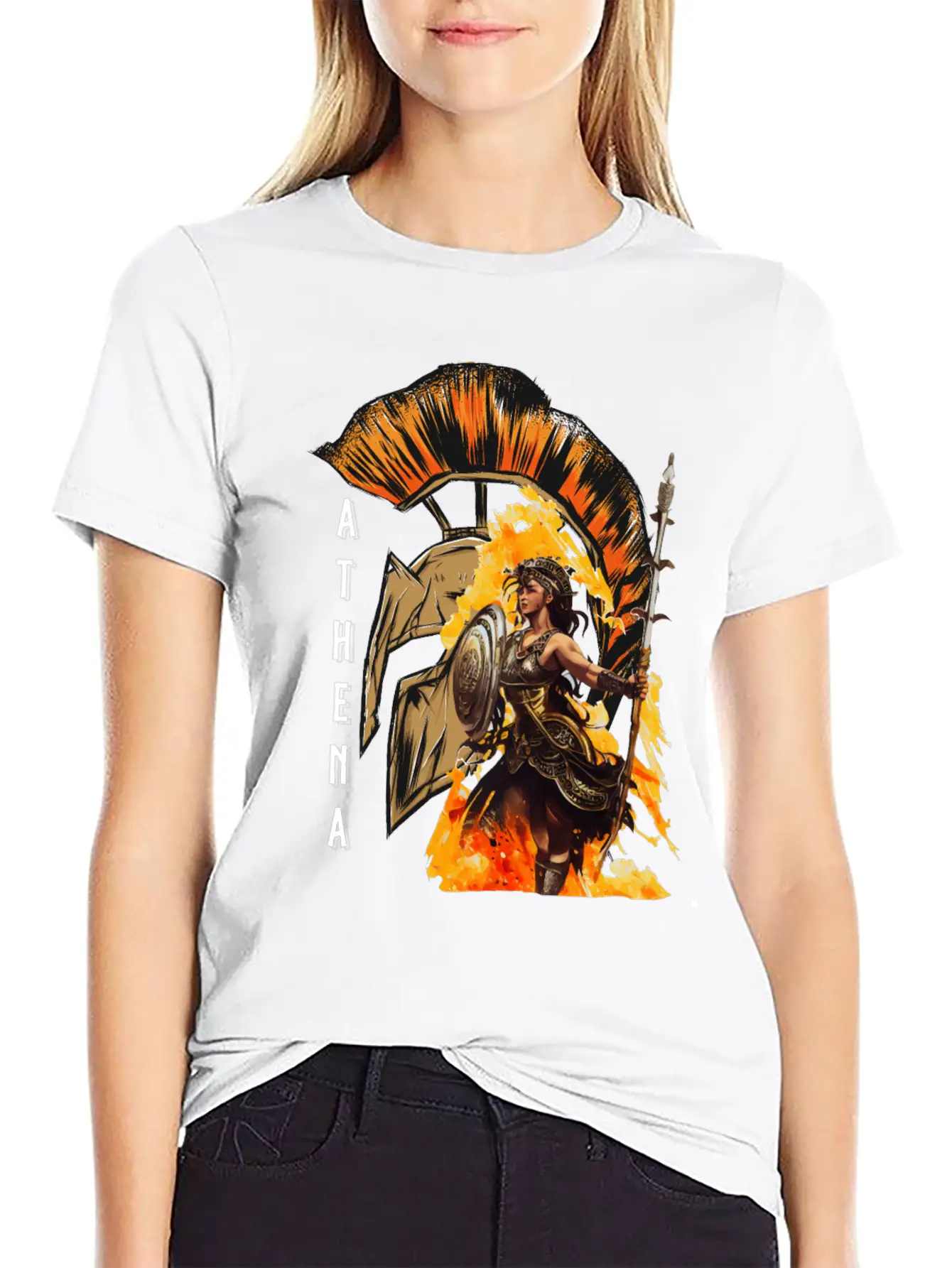 Athena Goddess Of Wisdom Greek Mythology Timeless Short Sleeve Tee – Comfy And Minimalist Design