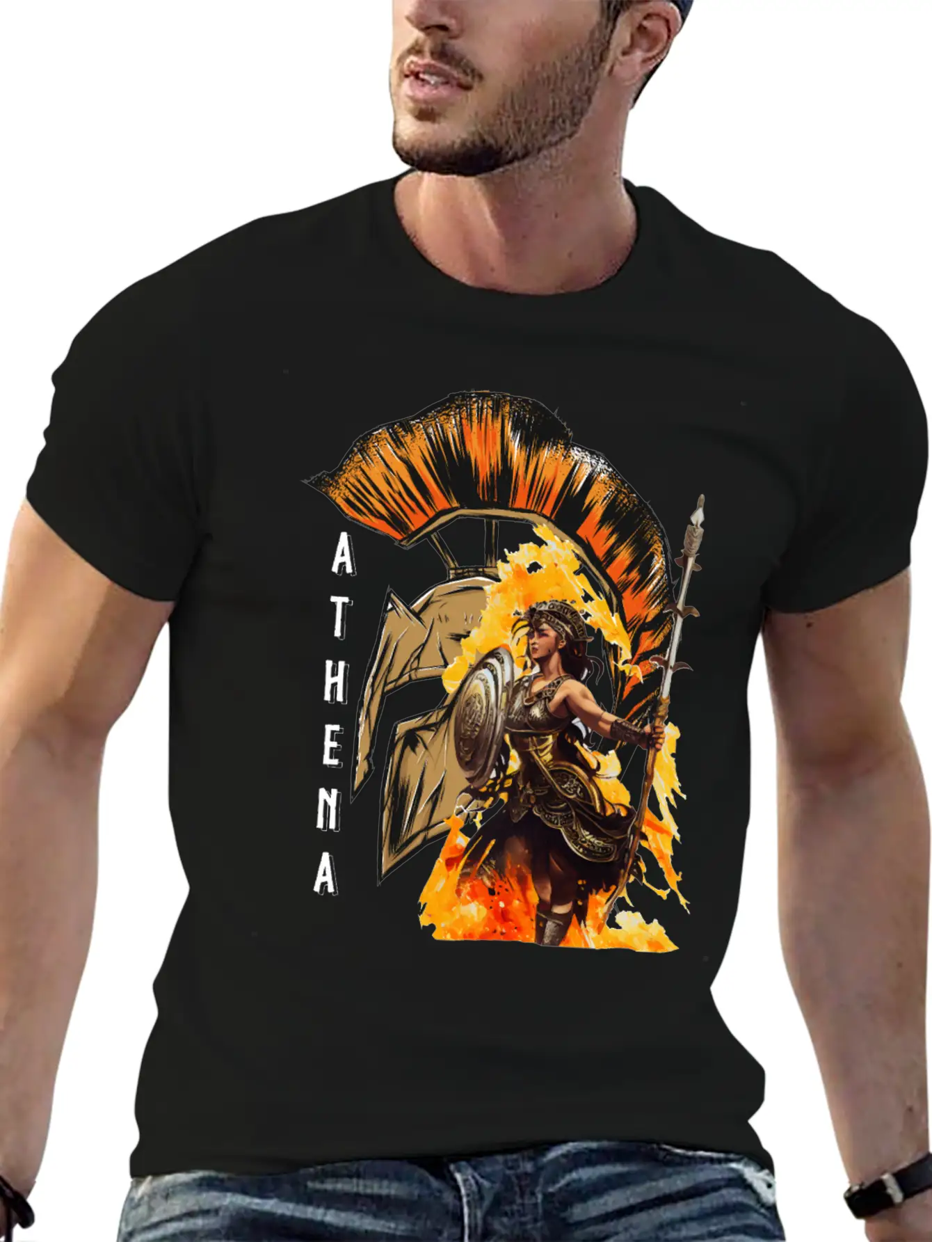 Athena Goddess Of Wisdom Greek Mythology Timeless Short Sleeve Tee – Comfy And Minimalist Design