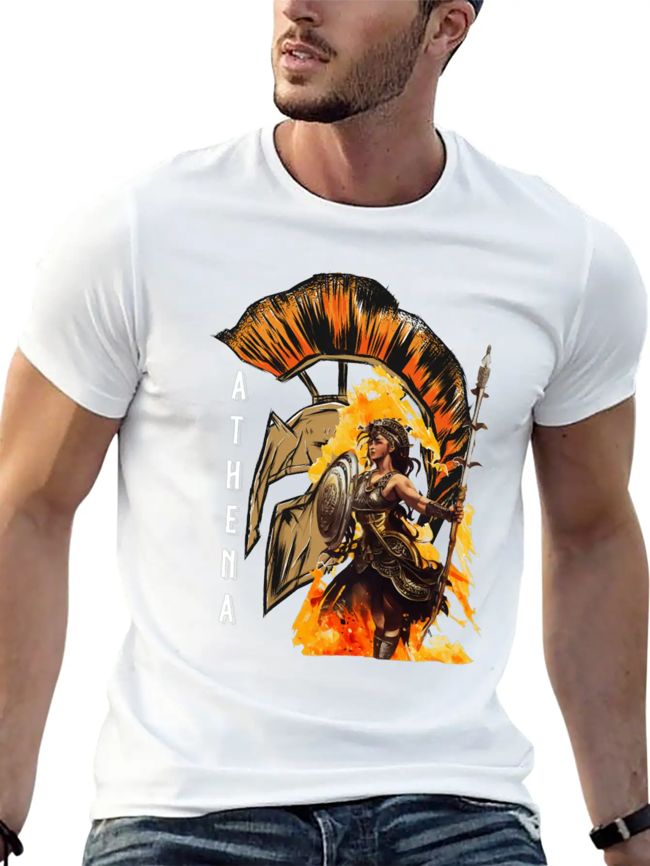 Athena Goddess Of Wisdom Greek Mythology Timeless Short Sleeve Tee – Comfy And Minimalist Design
