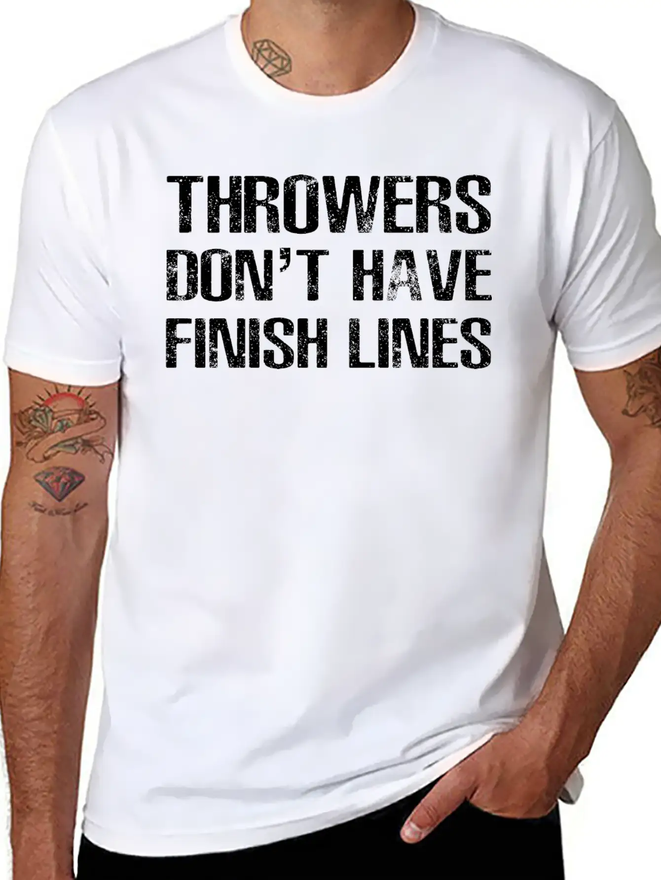 Athletics Throwers Dont Have Finish Lines Stylish Everyday T-Shirt – Unisex Basic Cotton Tee