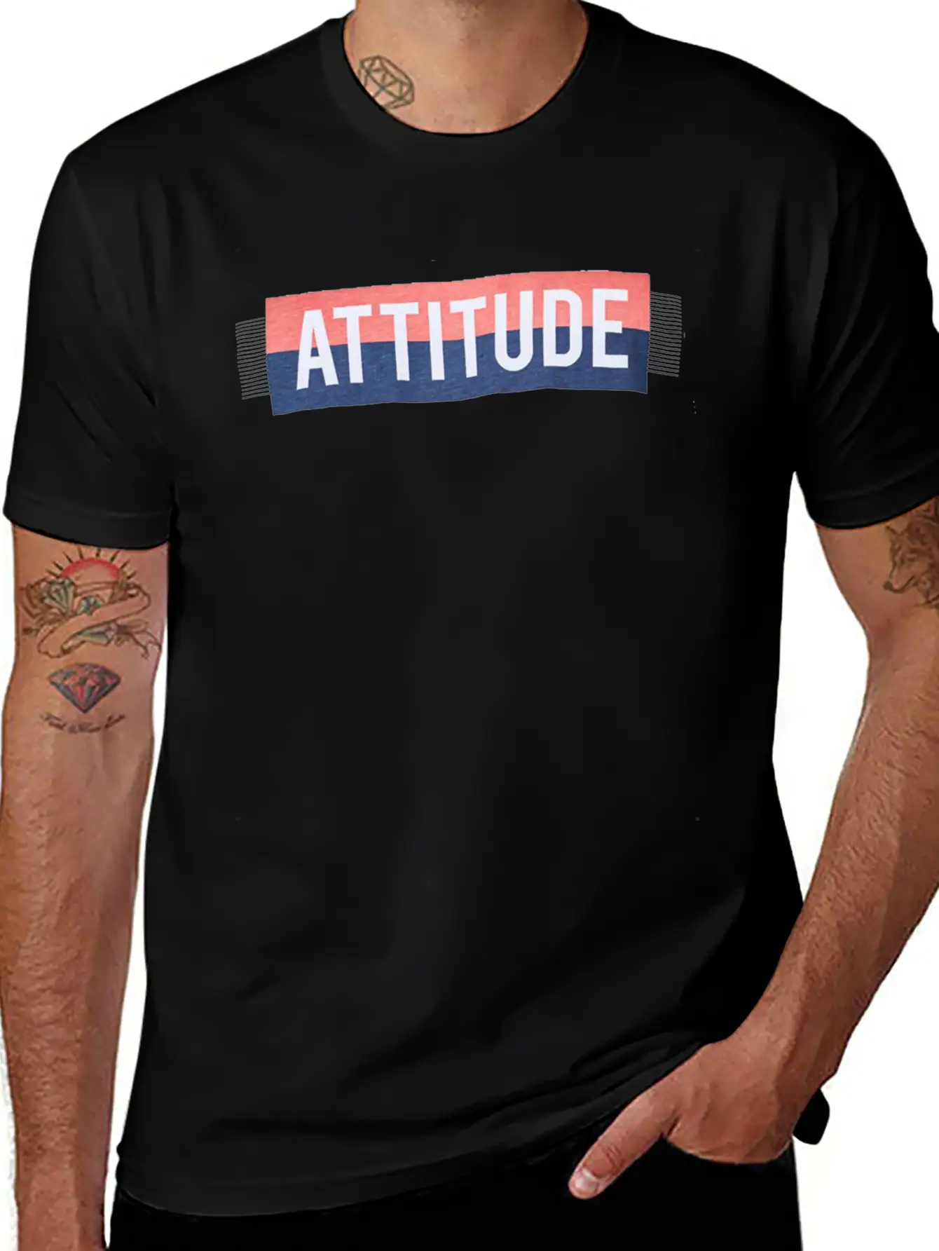 #Attitude Basic Graphic T-Shirt – Daily Comfort In Soft Cotton