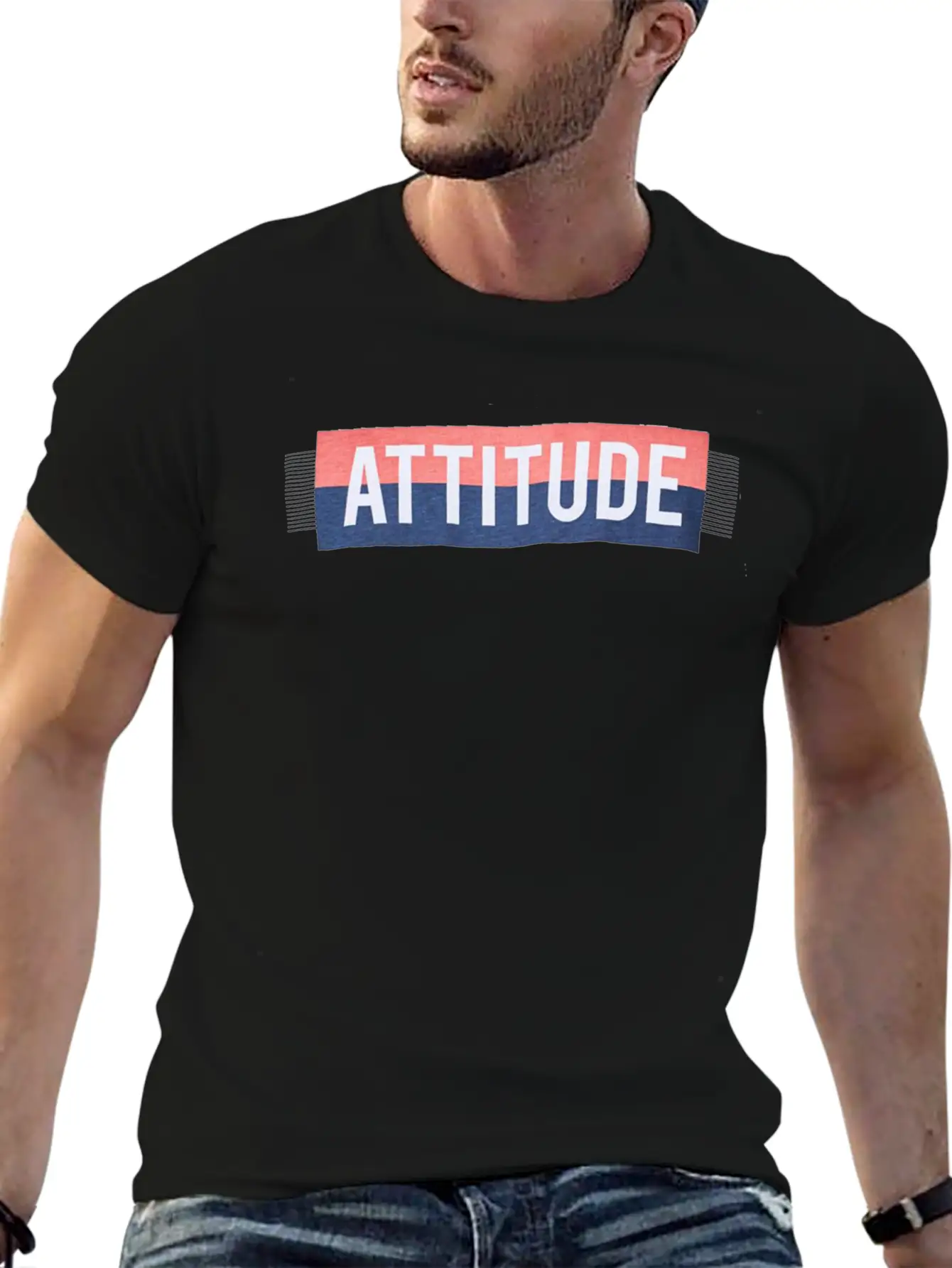 #Attitude Basic Graphic T-Shirt – Daily Comfort In Soft Cotton