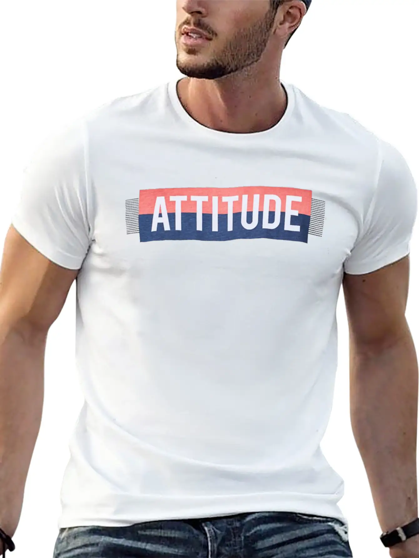 #Attitude Basic Graphic T-Shirt – Daily Comfort In Soft Cotton