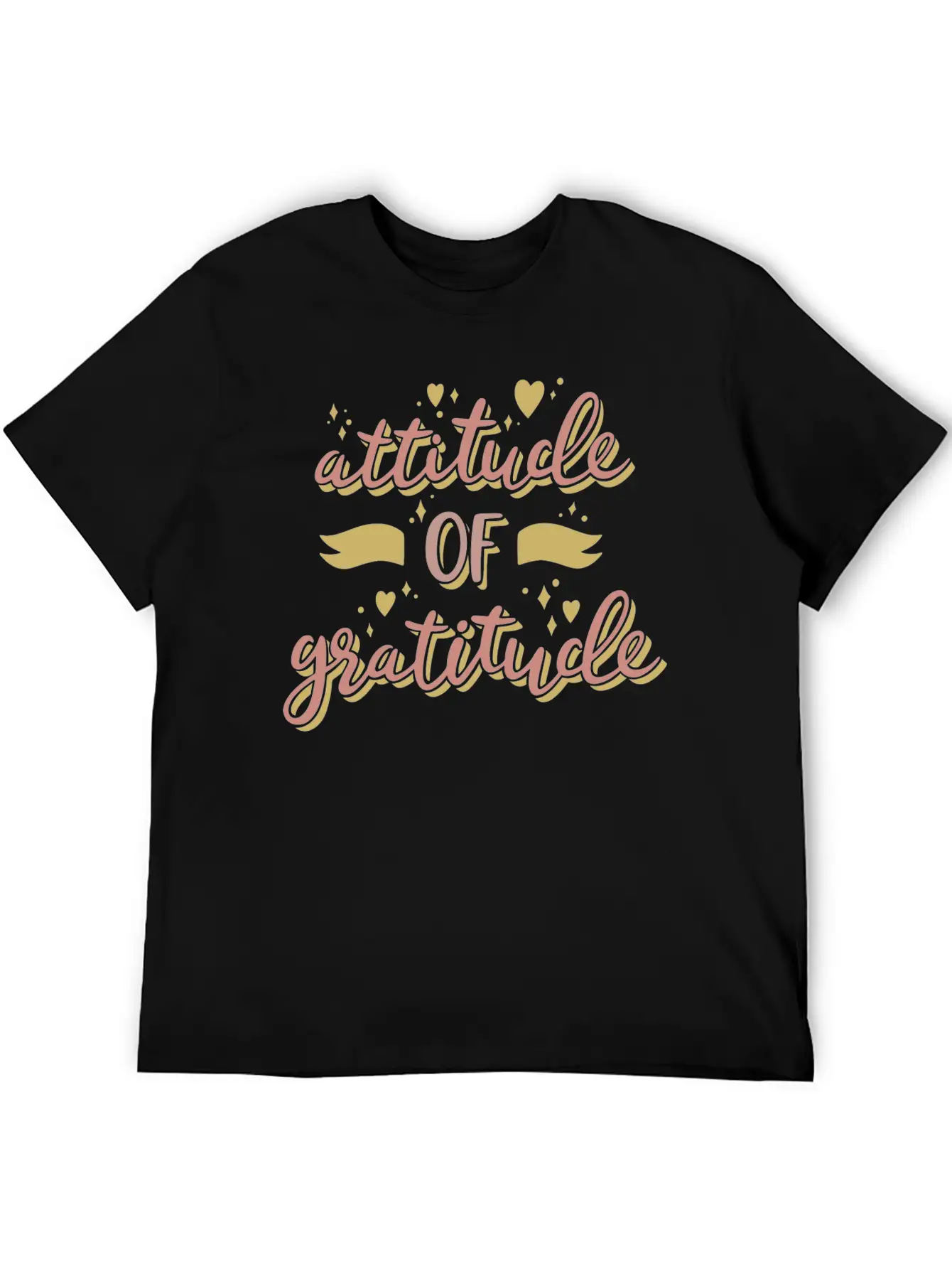 Attitude Of Gratitude Unisex Short Sleeve Soft Cotton T-Shirt – Casual Everyday Wear