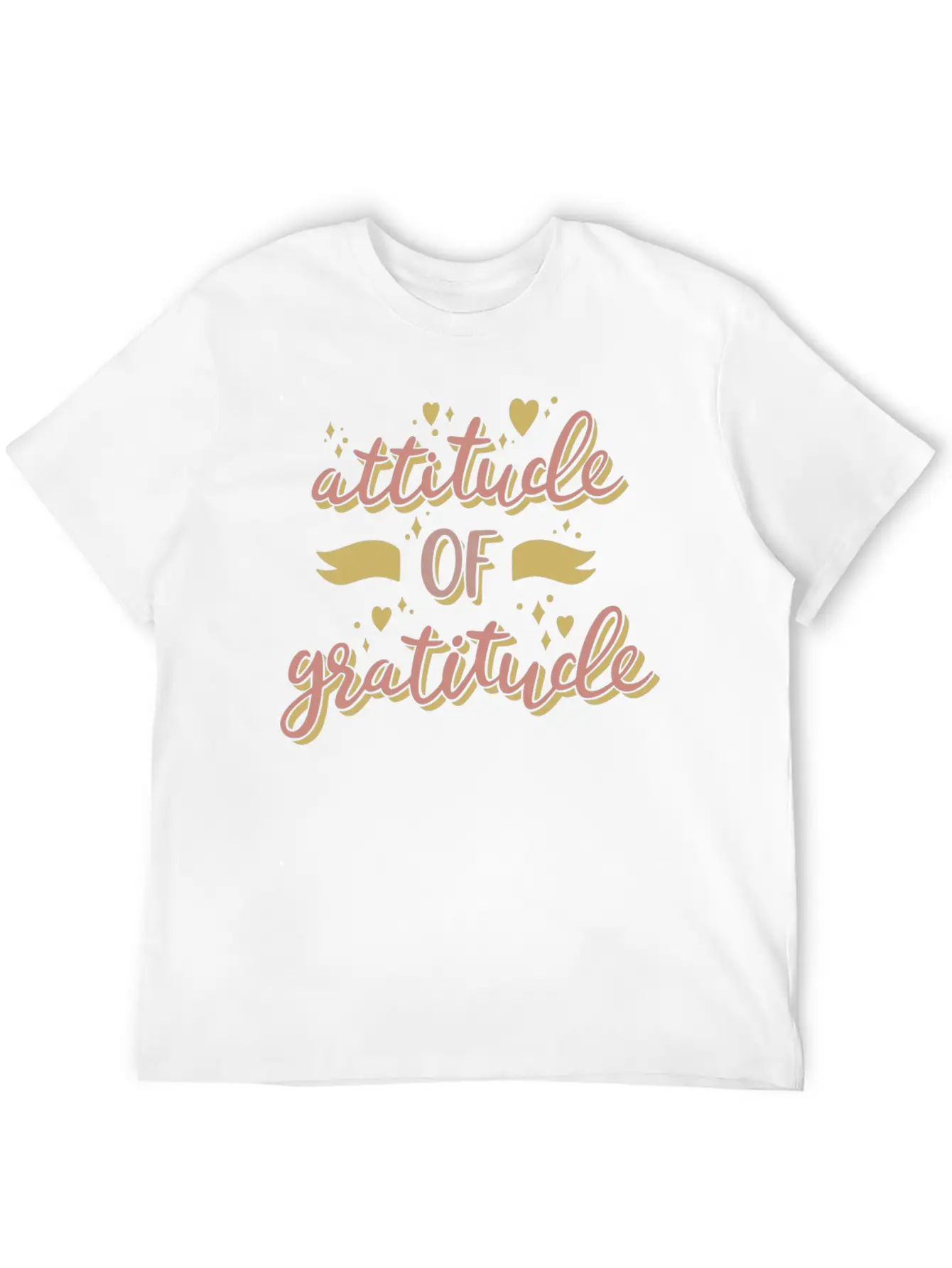 Attitude Of Gratitude Unisex Short Sleeve Soft Cotton T-Shirt – Casual Everyday Wear