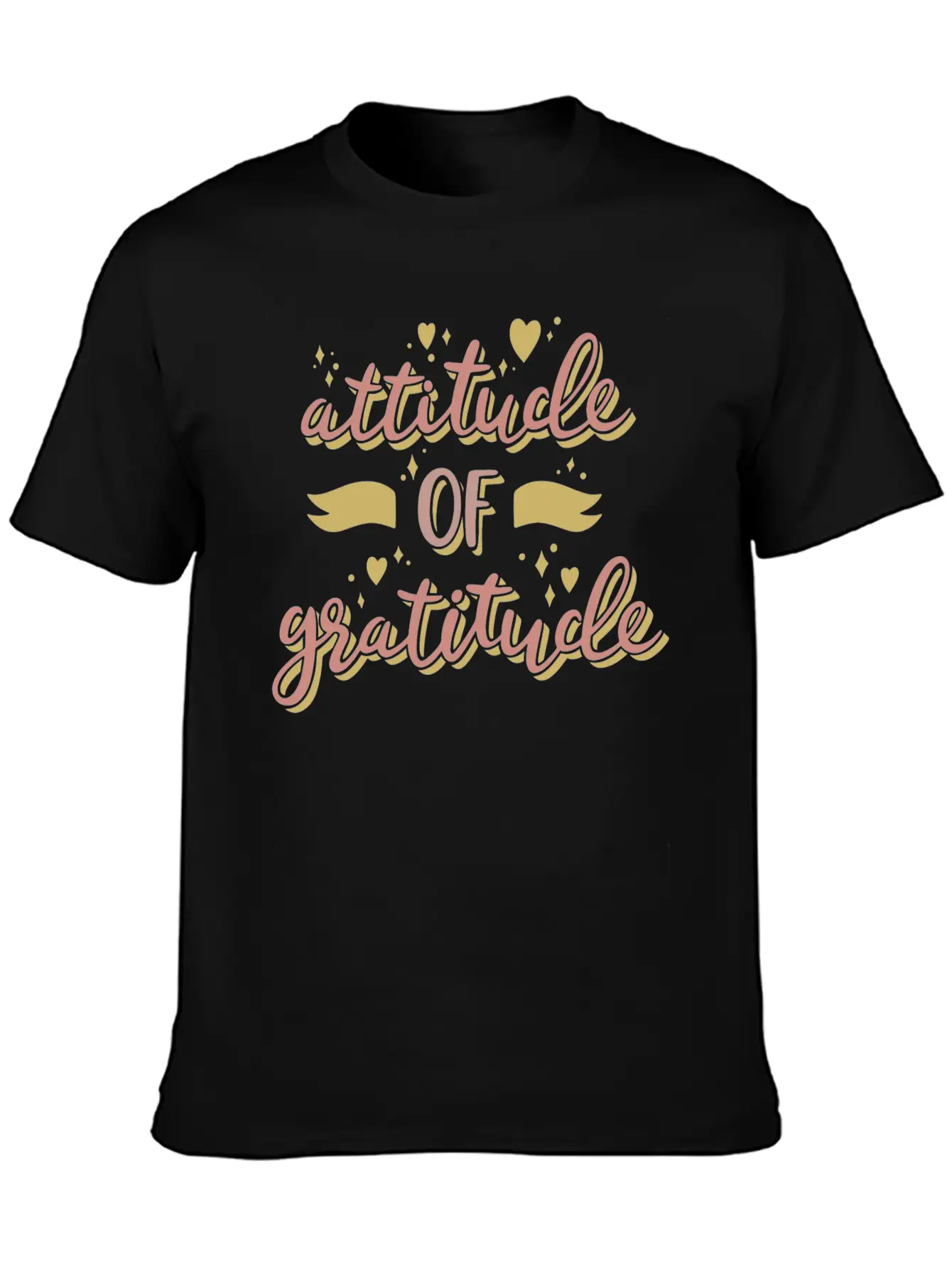 Attitude Of Gratitude Unisex Short Sleeve Soft Cotton T-Shirt – Casual Everyday Wear
