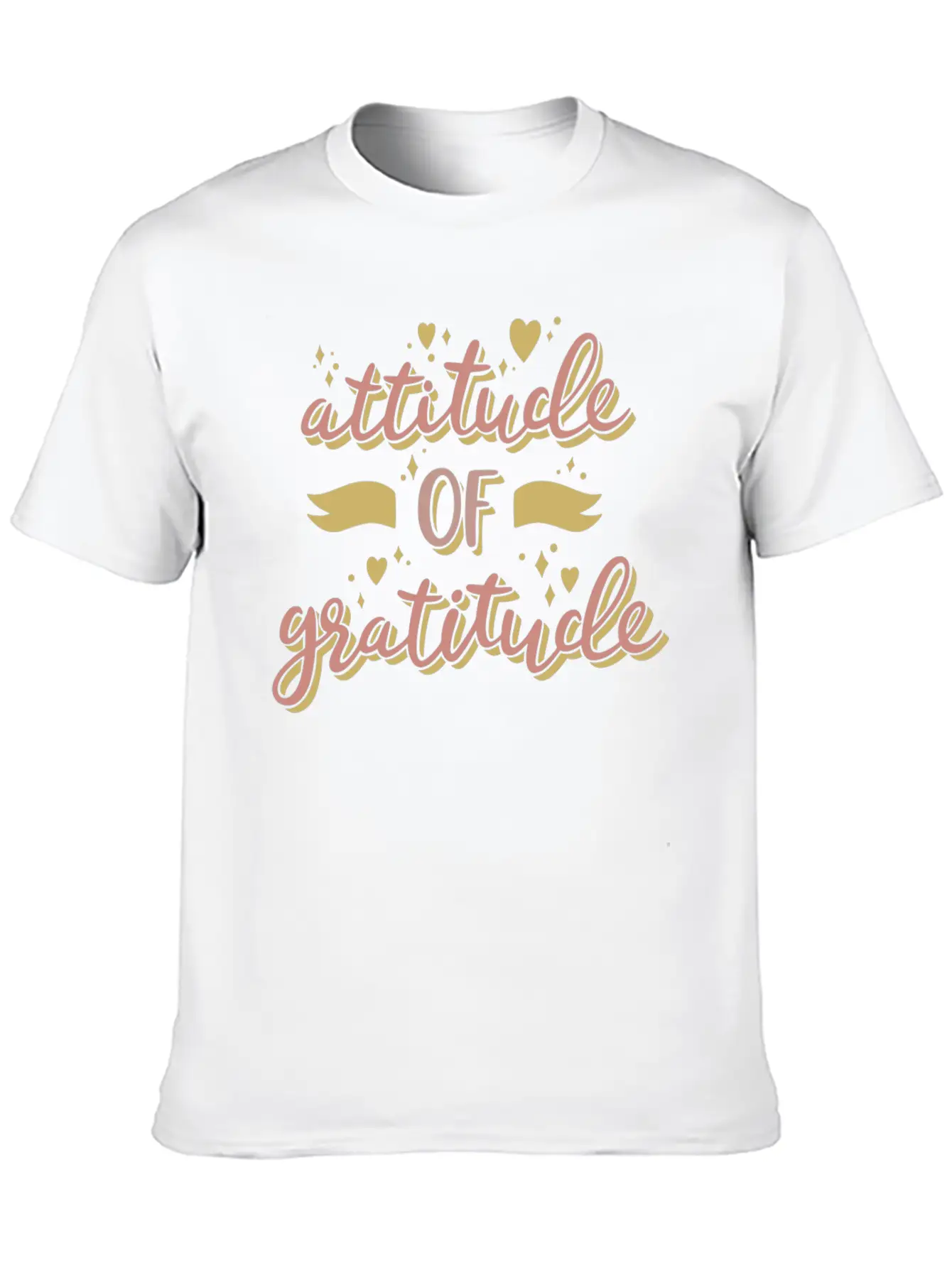 Attitude Of Gratitude Unisex Short Sleeve Soft Cotton T-Shirt – Casual Everyday Wear