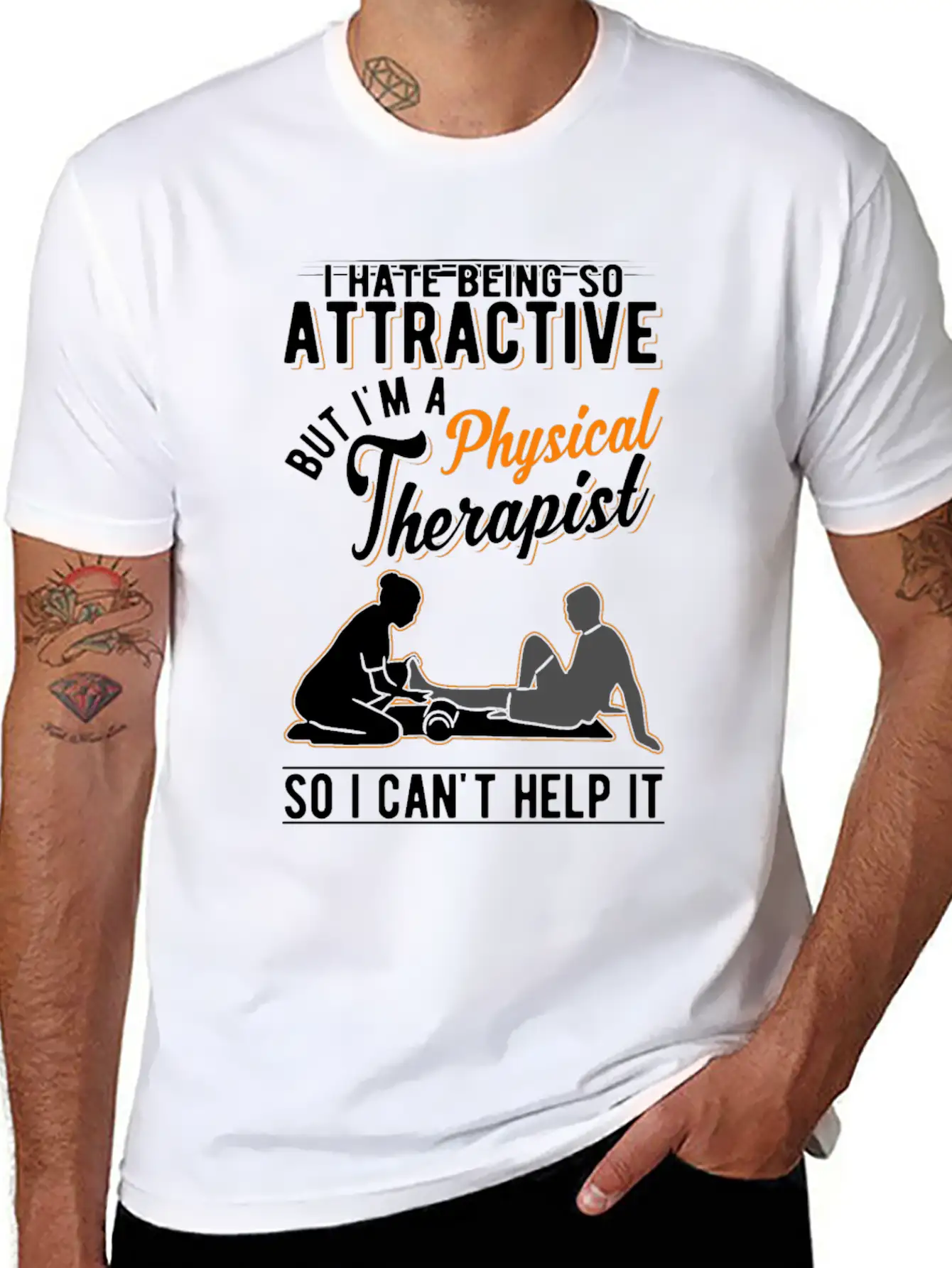 Attractive Physical Therapist Physiotherapy Physio Comfortable Minimalist Graphic Tee – Summer Style Essential