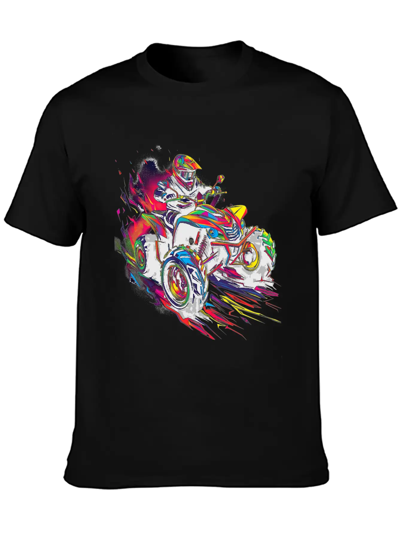 Atv Quad 4 Wheeler Pop Art Basic Graphic T-Shirt – Daily Comfort In Soft Cotton