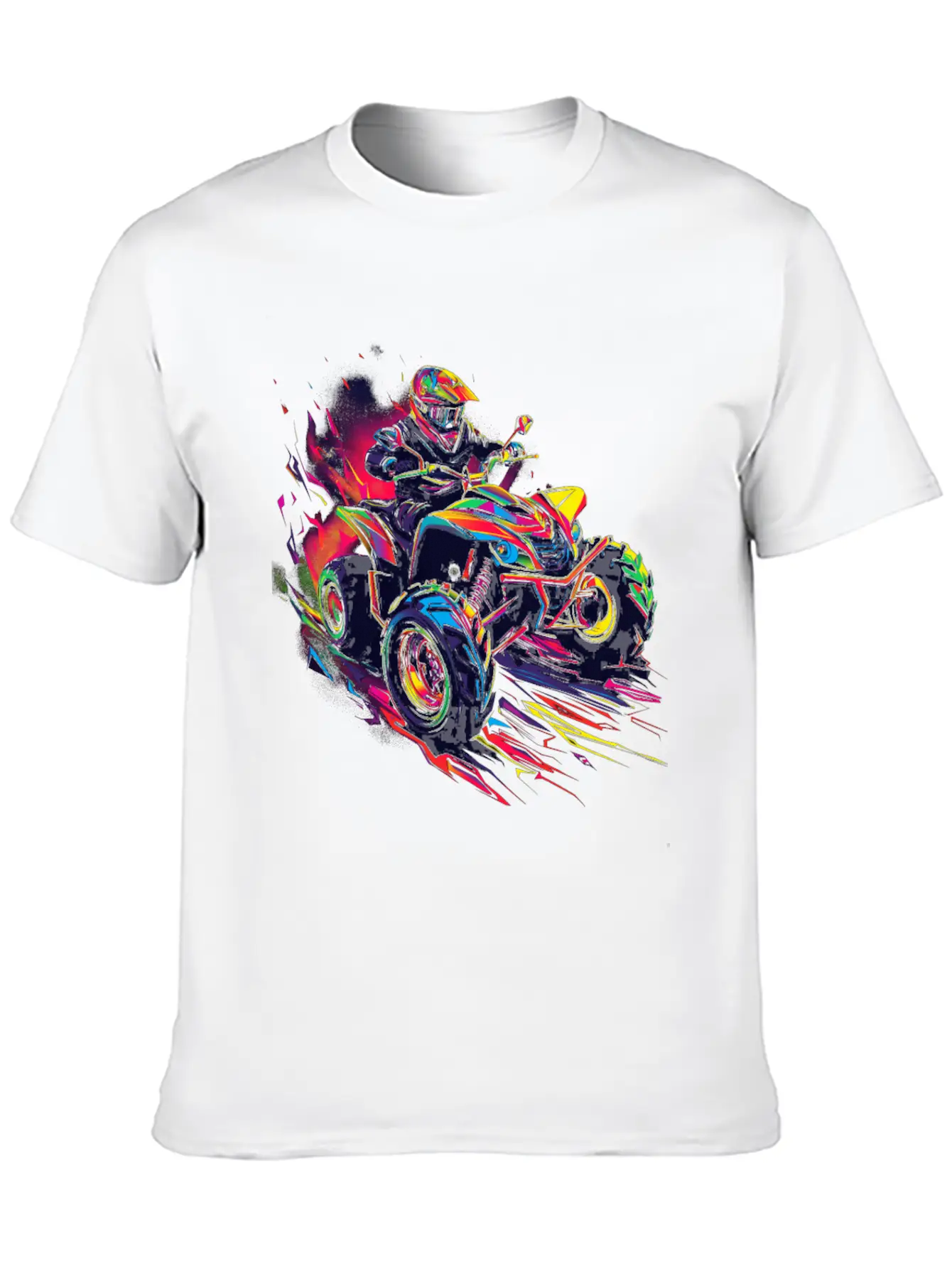 Atv Quad 4 Wheeler Pop Art Basic Graphic T-Shirt – Daily Comfort In Soft Cotton