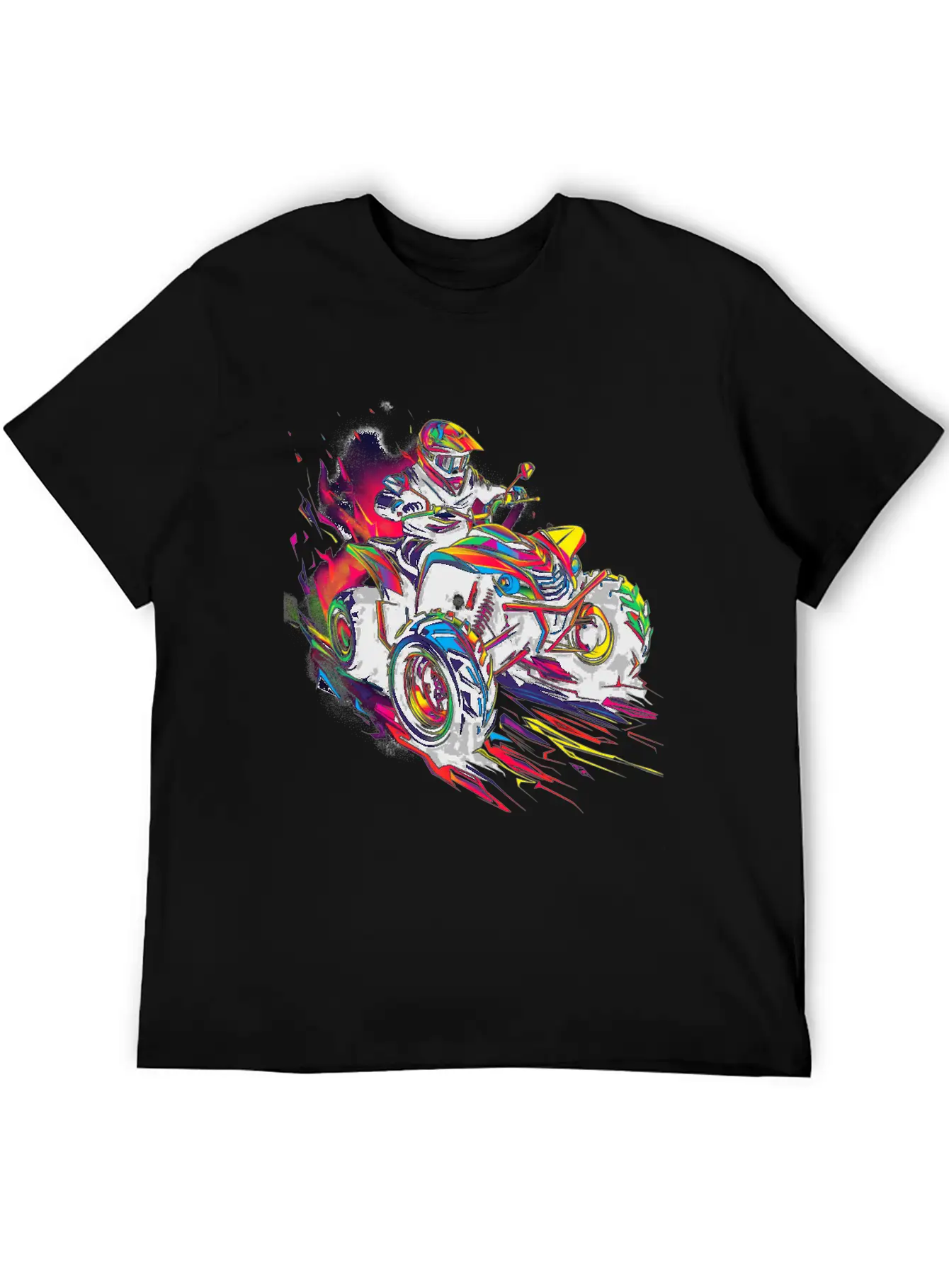 Atv Quad 4 Wheeler Pop Art Basic Graphic T-Shirt – Daily Comfort In Soft Cotton