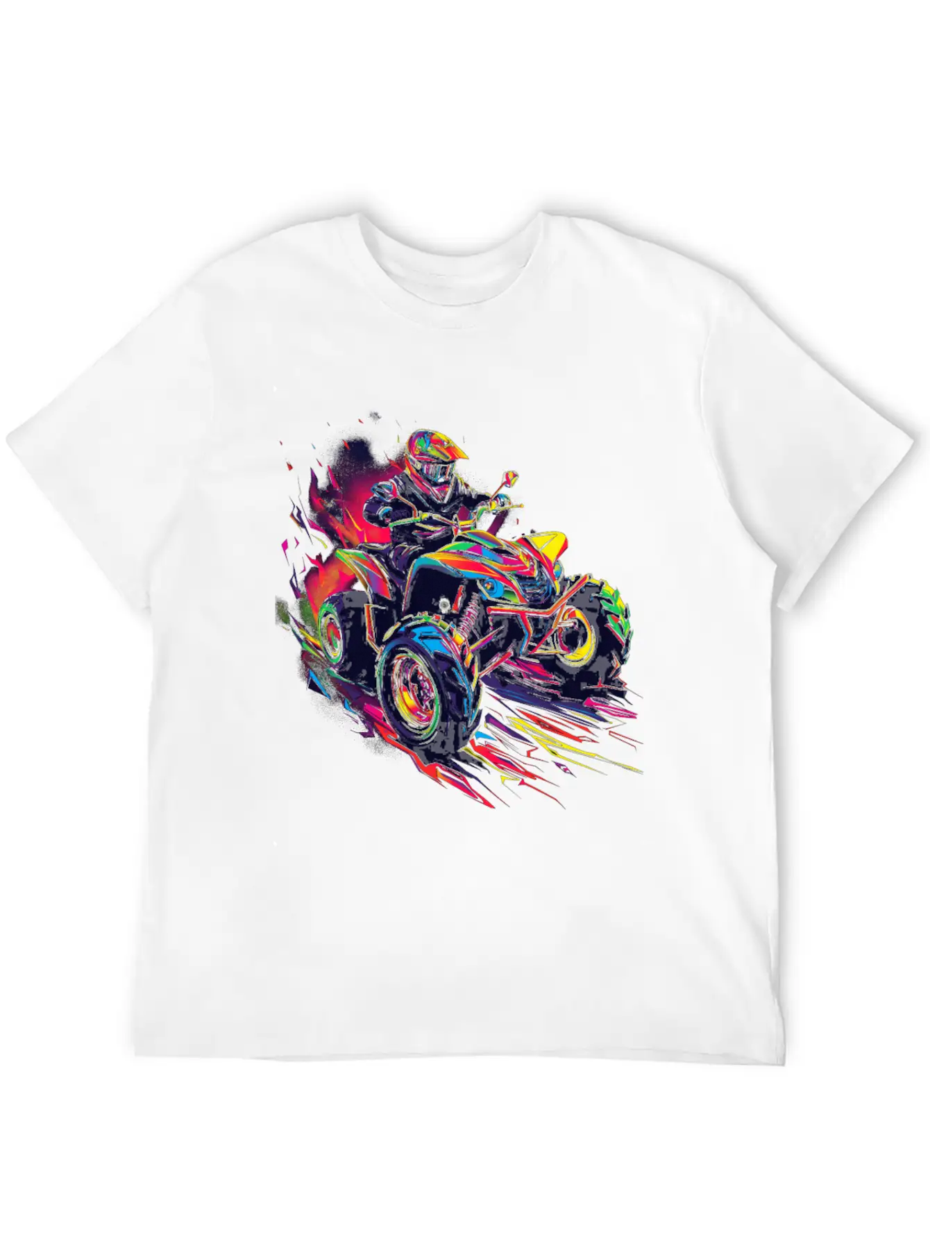 Atv Quad 4 Wheeler Pop Art Basic Graphic T-Shirt – Daily Comfort In Soft Cotton