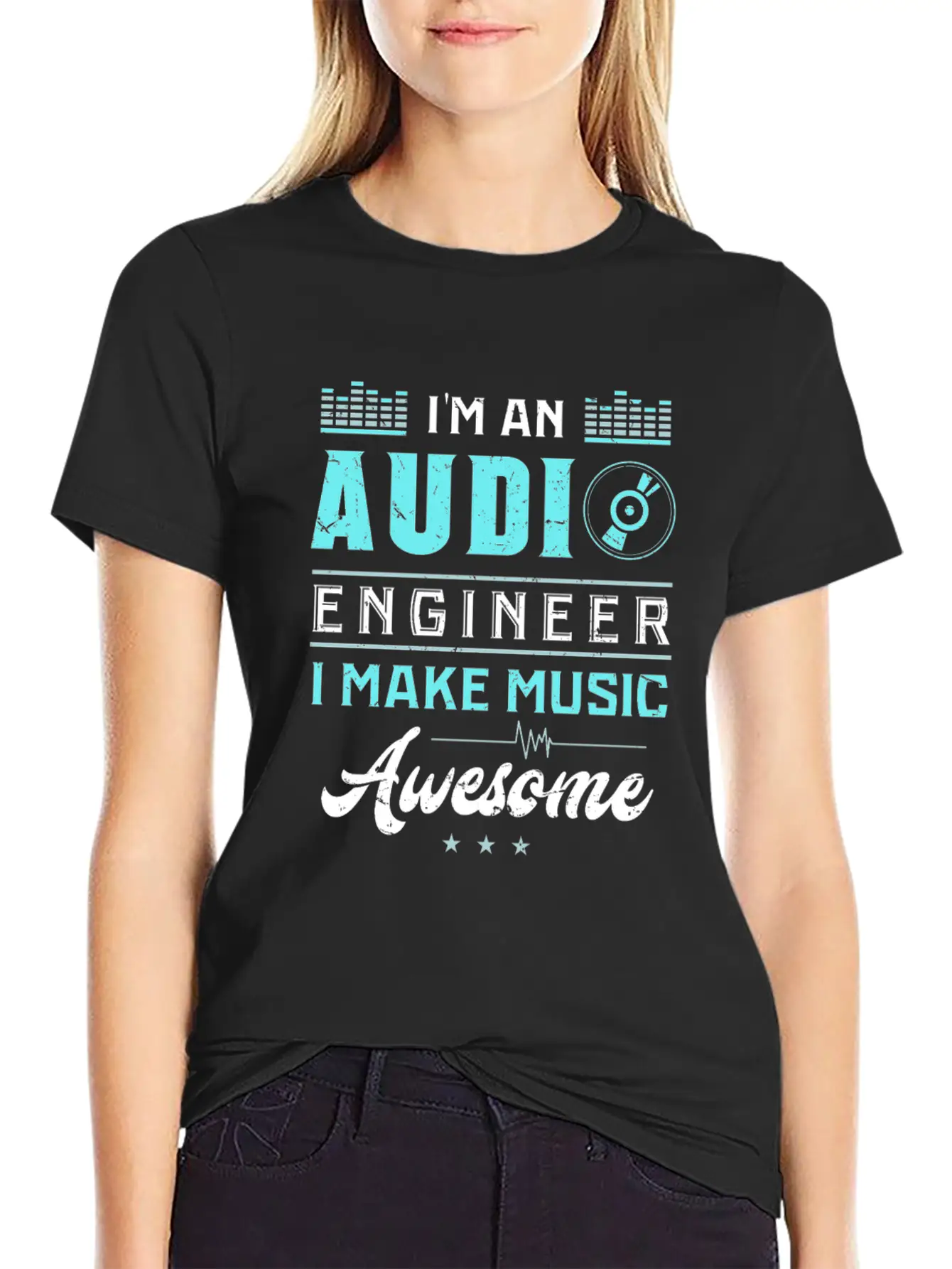 AUDIO ENGINEER: Awesome Music Stylish Everyday T-Shirt – Unisex Basic Cotton Tee