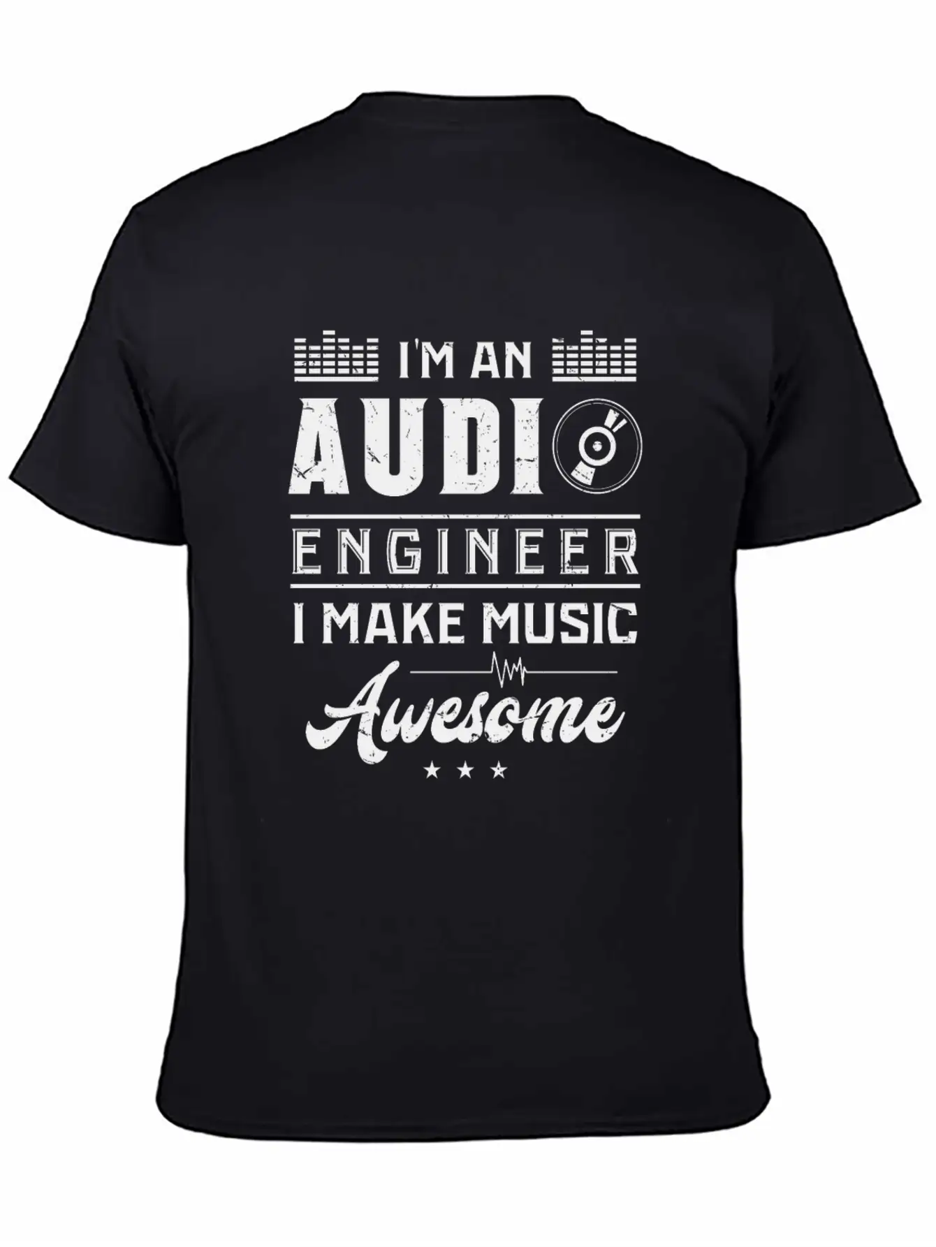 AUDIO ENGINEER: Awesome Music Timeless Short Sleeve Tee – Comfy And Minimalist Design