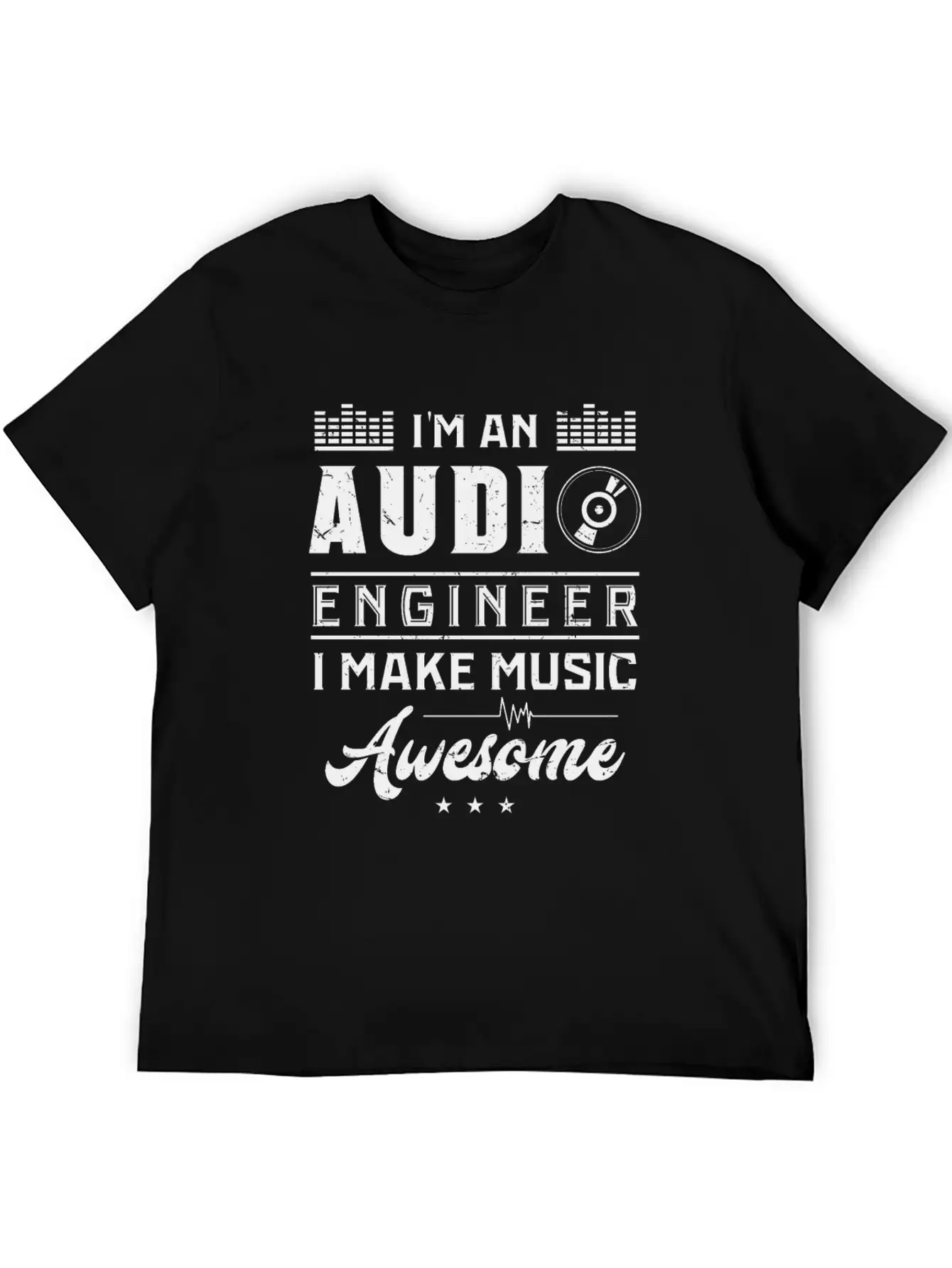 AUDIO ENGINEER: Awesome Music Timeless Short Sleeve Tee – Comfy And Minimalist Design