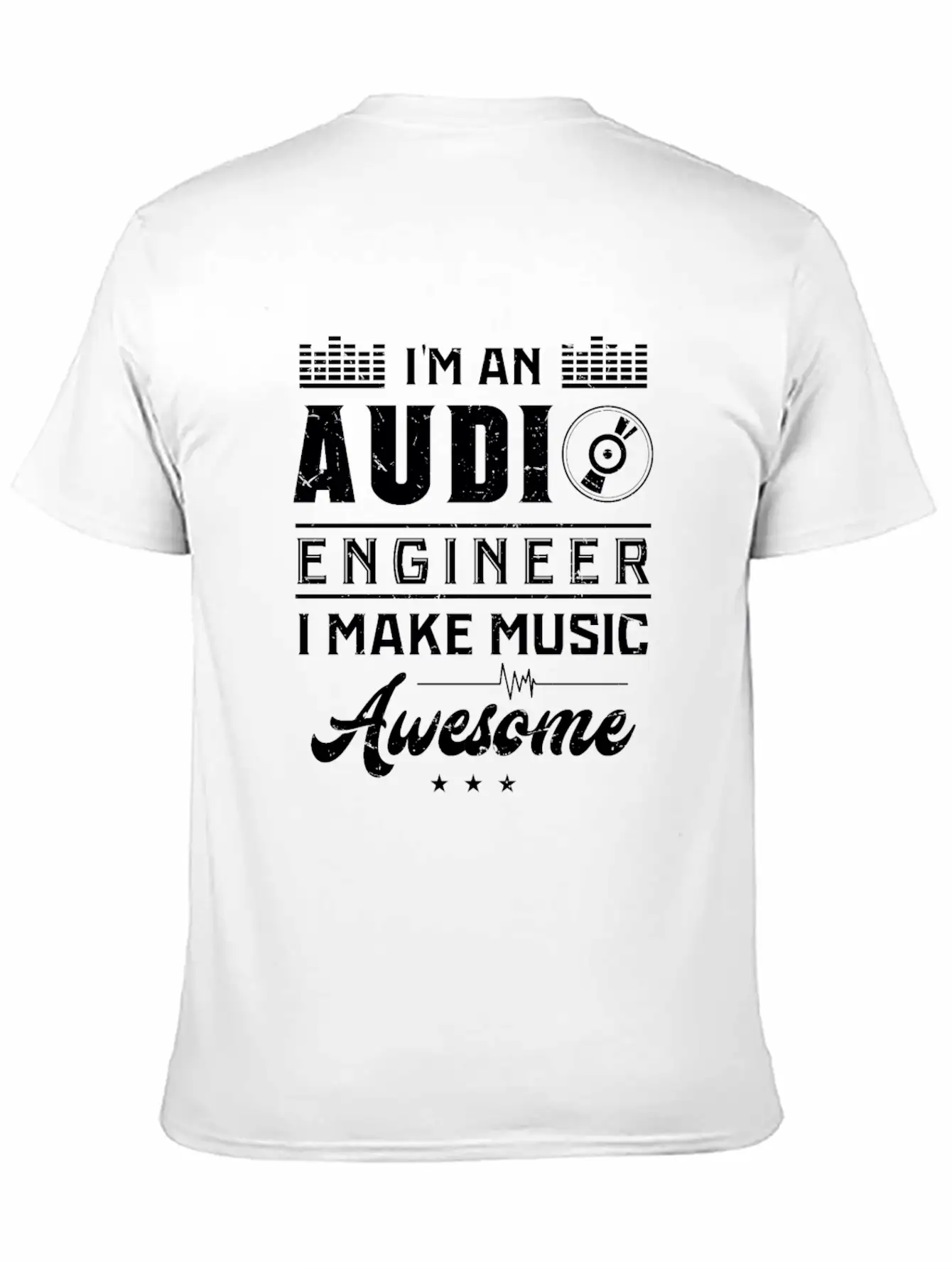 AUDIO ENGINEER: Awesome Music Timeless Short Sleeve Tee – Comfy And Minimalist Design