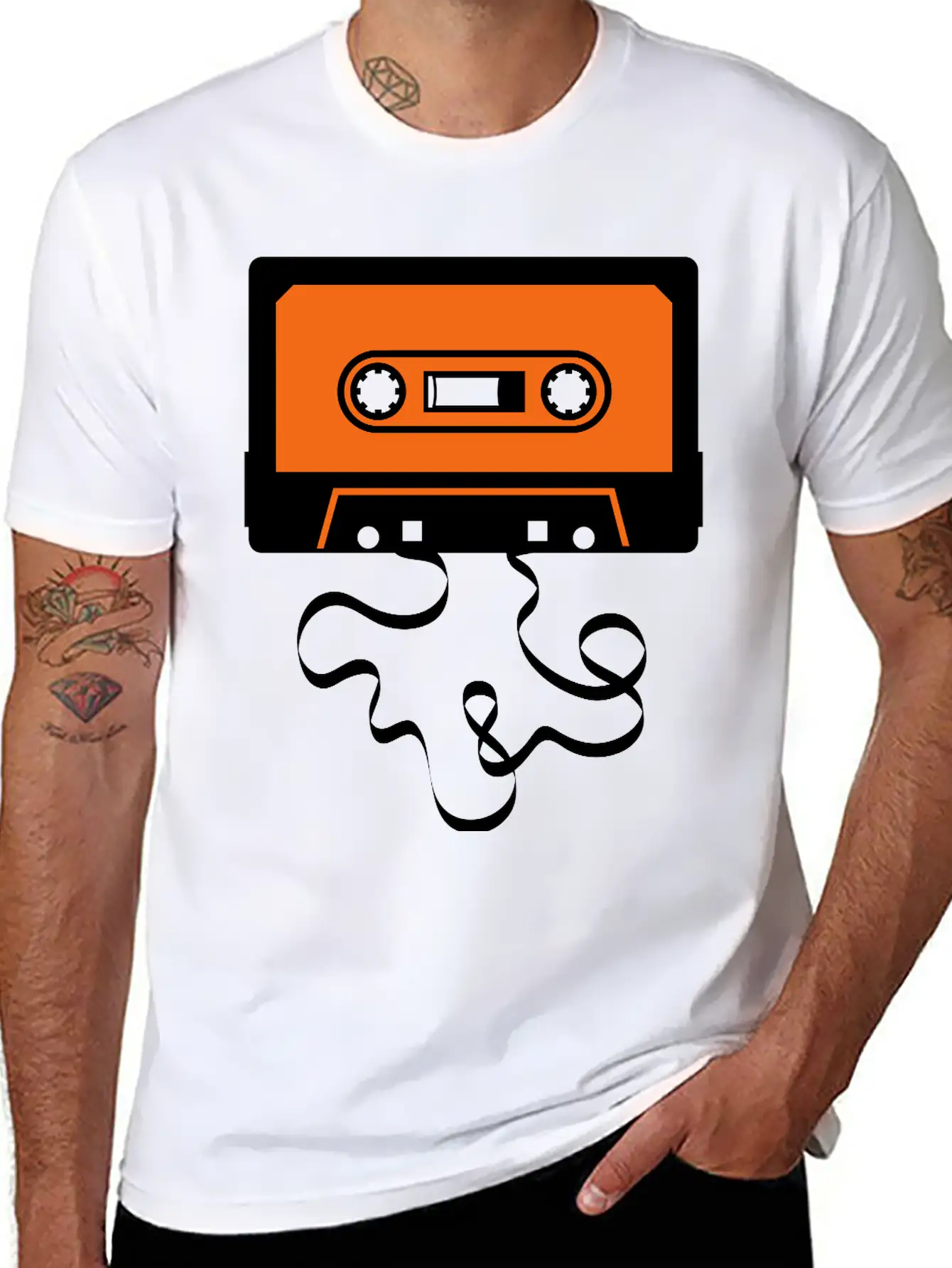 Audio Tape Cassette Recorder Cassette Player Deck Basic Graphic T-Shirt – Daily Comfort In Soft Cotton
