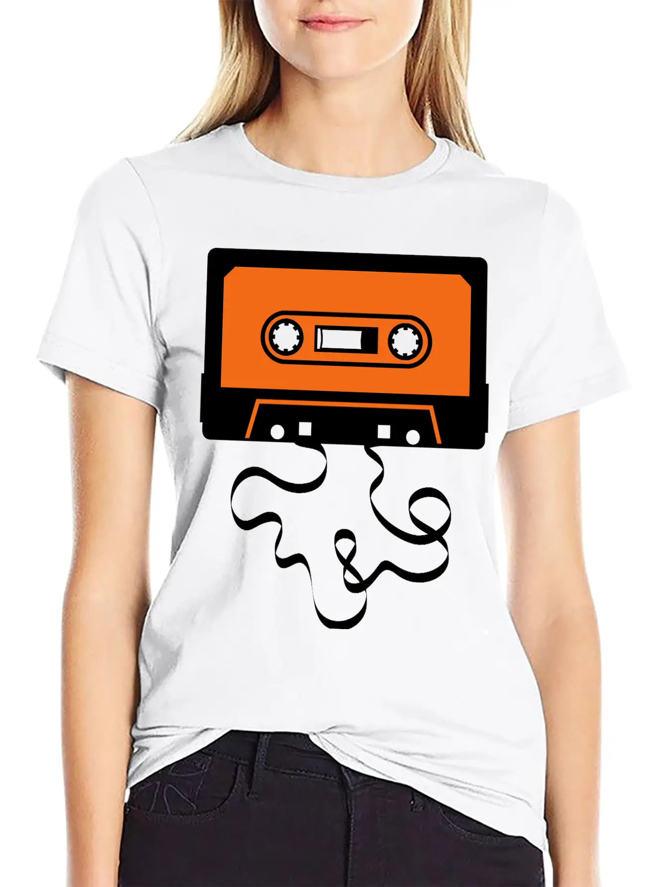 Audio Tape Cassette Recorder Cassette Player Deck Basic Graphic T-Shirt – Daily Comfort In Soft Cotton