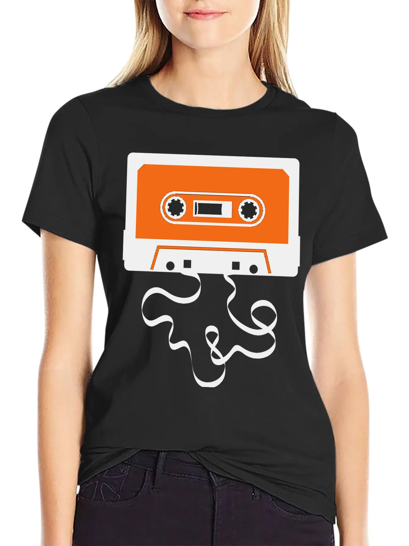 Audio Tape Cassette Recorder Cassette Player Deck Basic Graphic T-Shirt – Daily Comfort In Soft Cotton