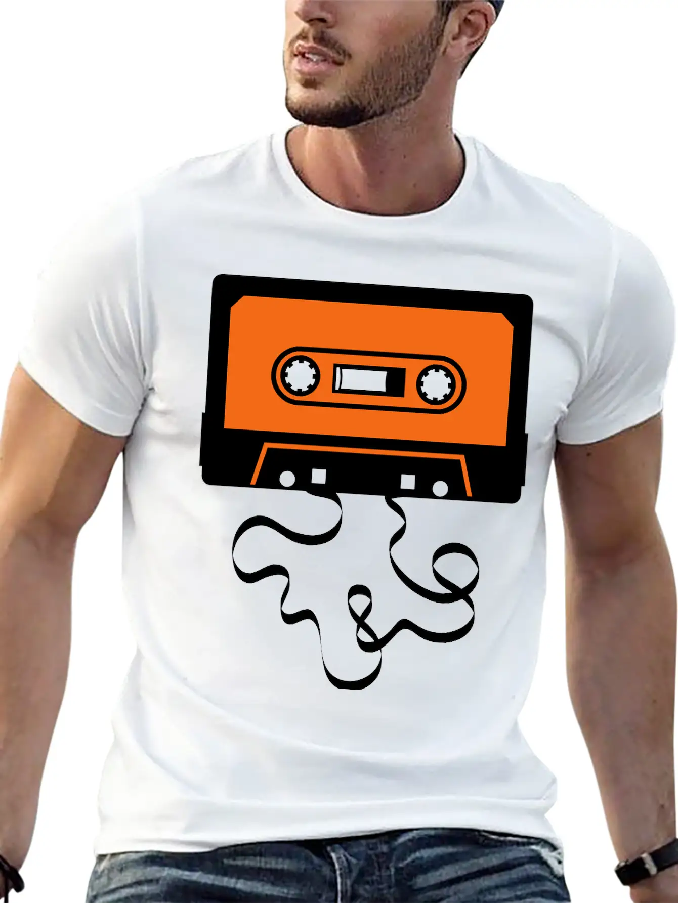 Audio Tape Cassette Recorder Cassette Player Deck Basic Graphic T-Shirt – Daily Comfort In Soft Cotton